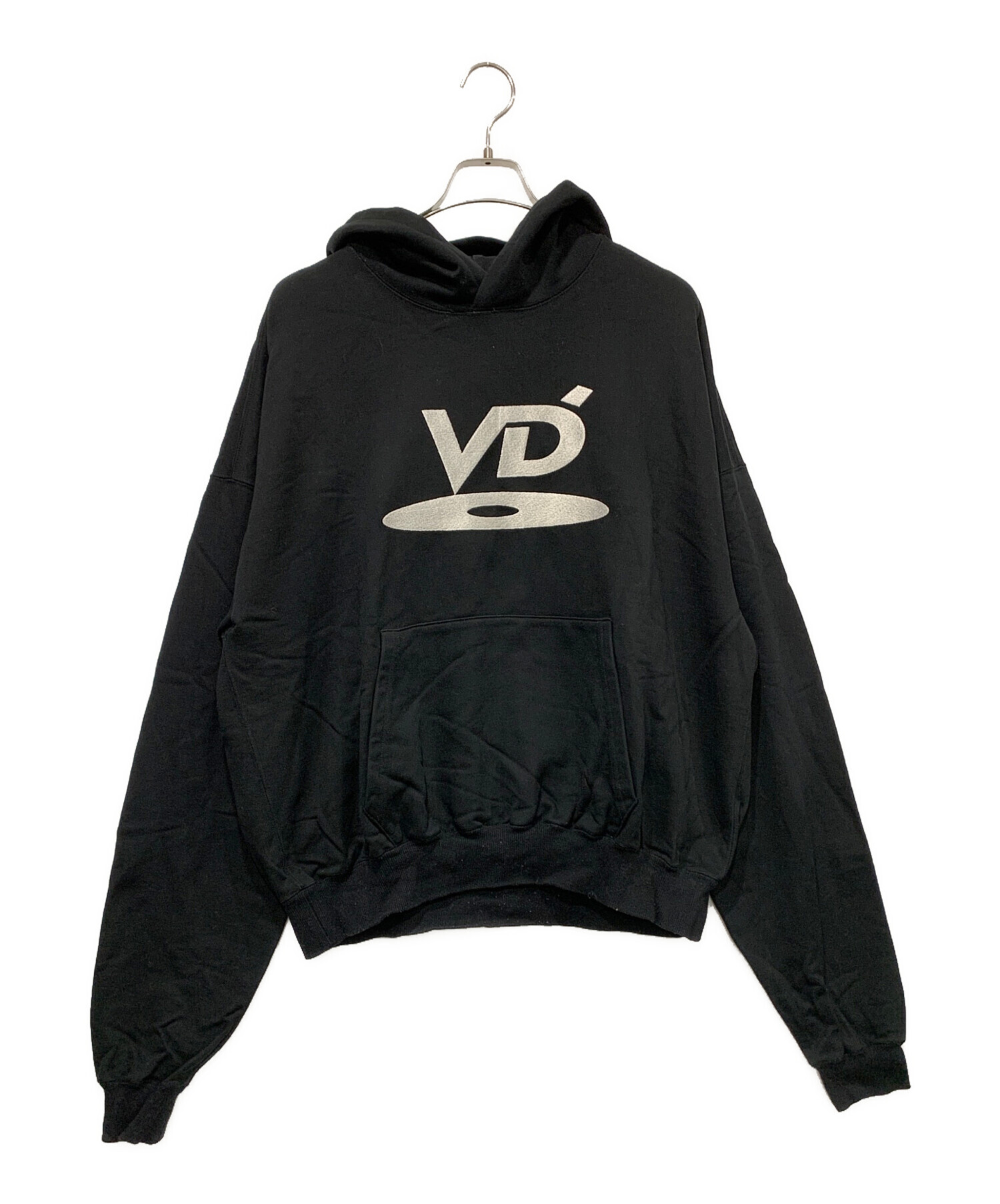 VUJADE ヴジャデ VUJA DE VD LOGO T 半袖 黒 M Tear Print VUJADE VD Logo T-shirt 1:1 Oversized 2023ss Summer