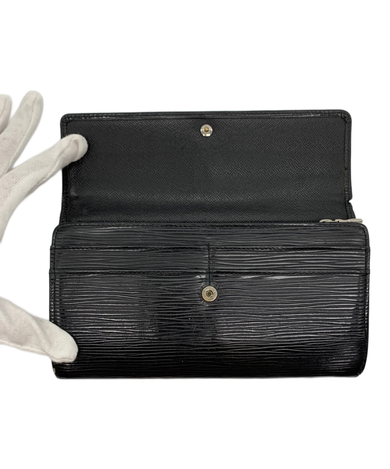 中古・古着通販】LOUIS VUITTON (ルイ ヴィトン) 長財布 ブラック