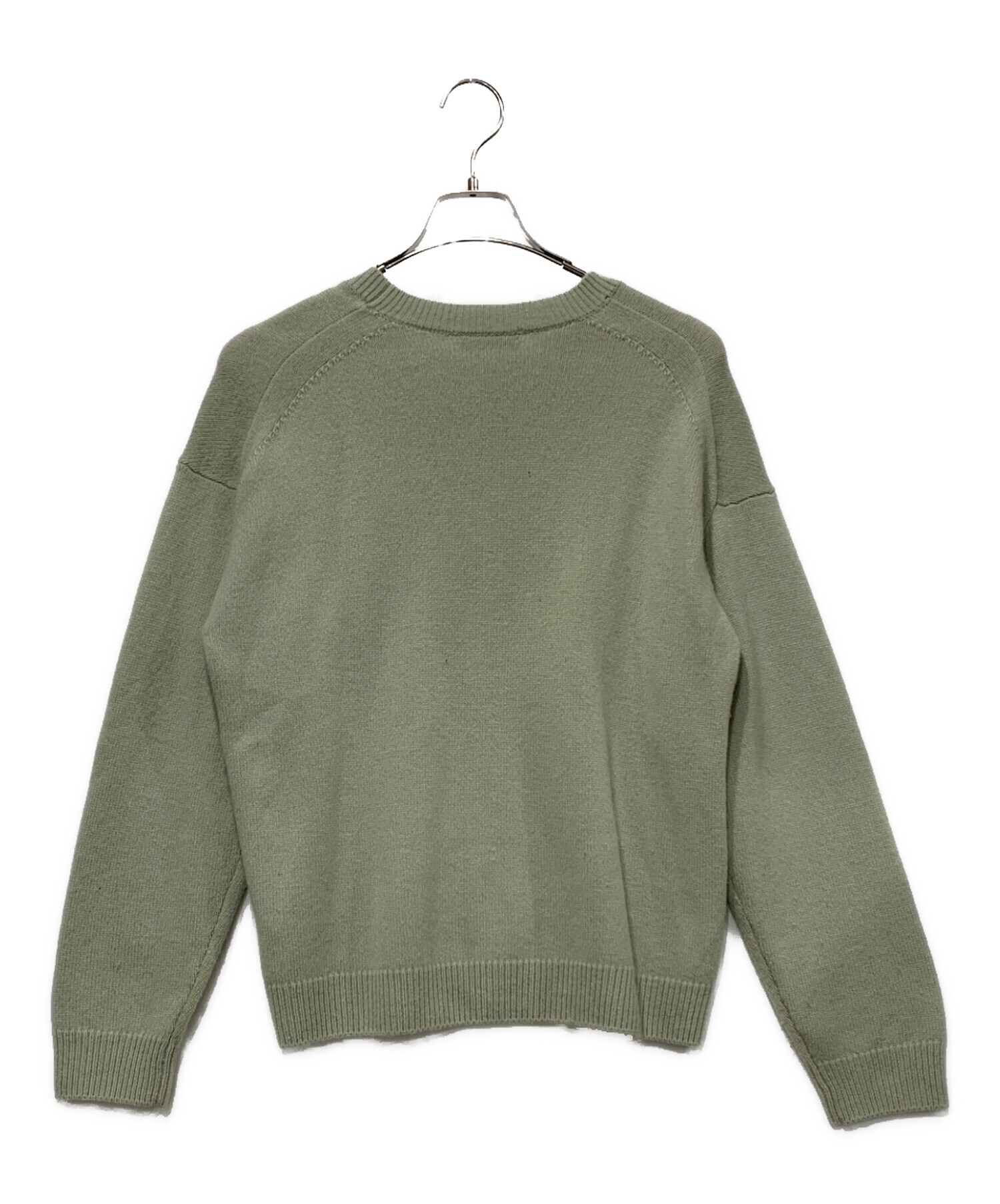 AURALEE オーラリー ニット・セーター 0(S位) 緑 【古着】【中古】 中古・古着通販】AURALEE (オーラリー) S/S カシミヤニット グリーン