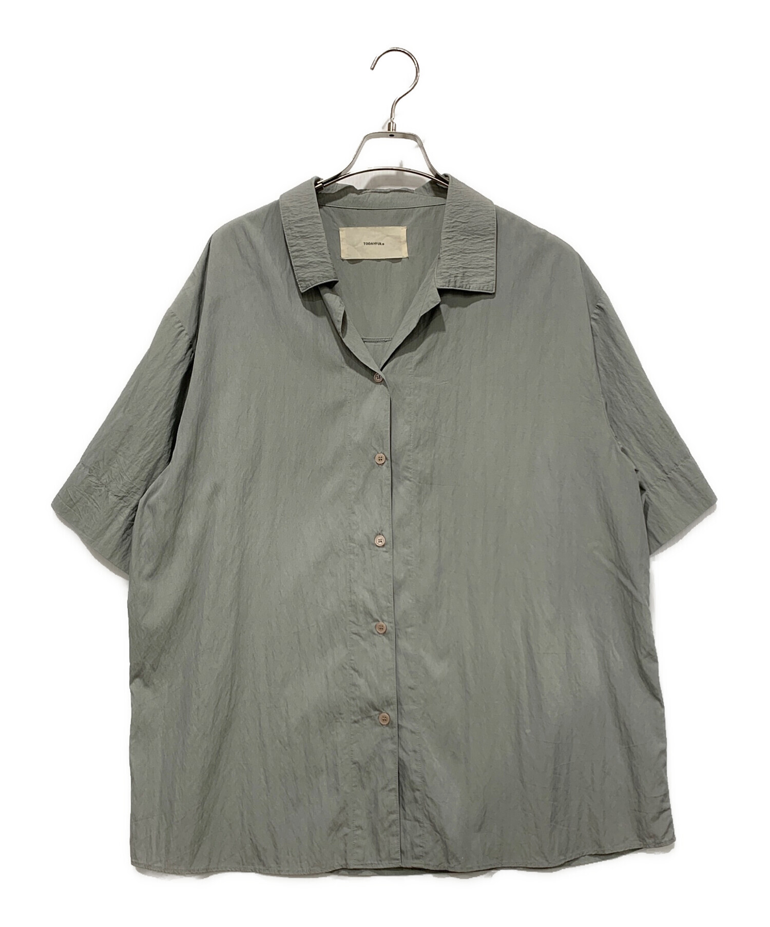 中古・古着通販】TODAYFUL (トゥデイフル) 半袖シャツ グリーン サイズ 