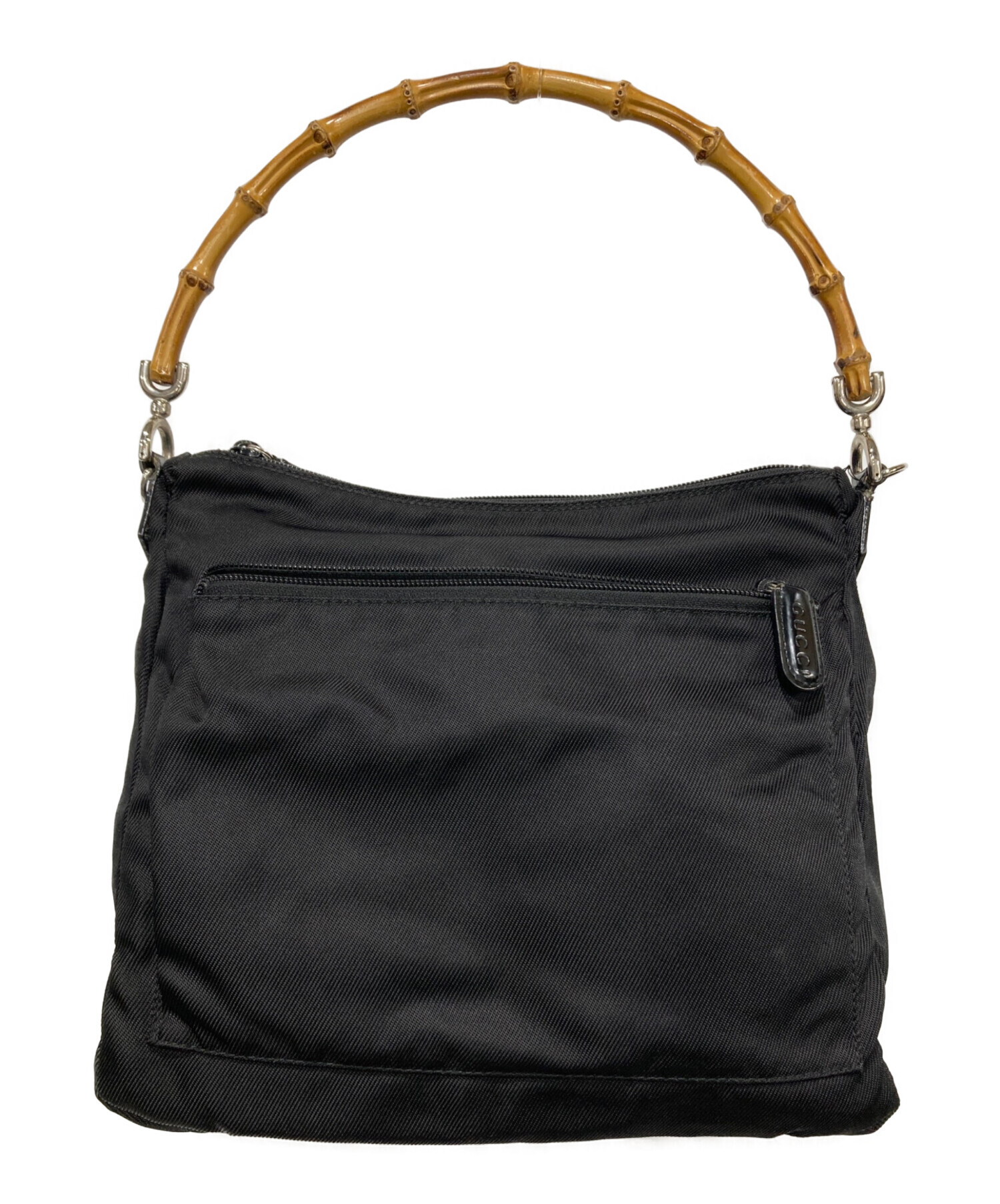 中古・古着通販】GUCCI (グッチ) バンブー2WAYバッグ ブラック