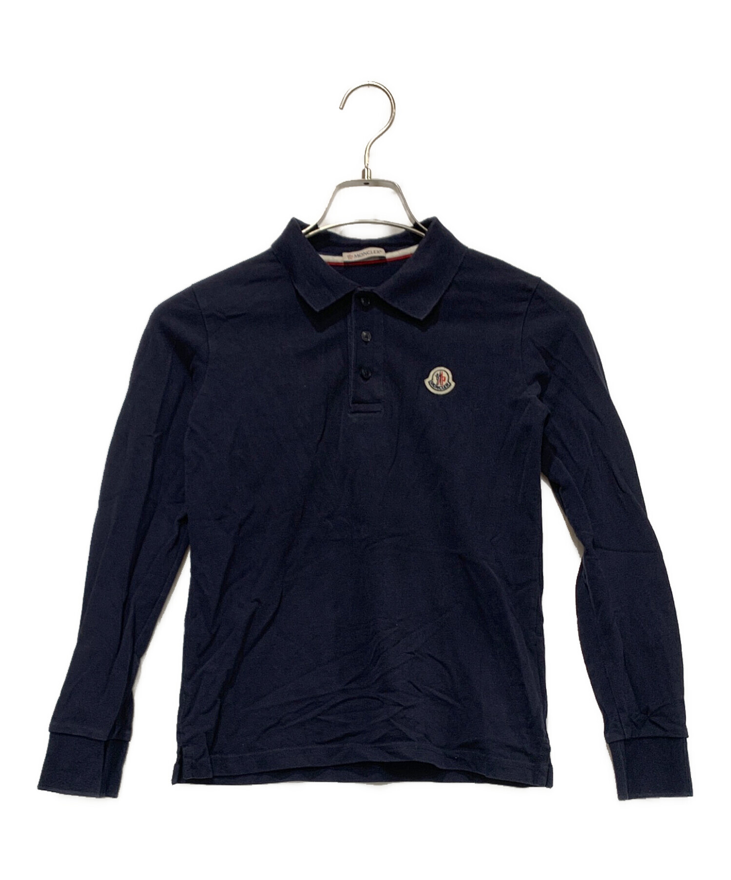 モンクレール　MAGLIA 長袖ポロシャツ　ネイビー　XL 中古・古着通販】MONCLER (モンクレール) MAGLIA POLO MANICA LUNGA
