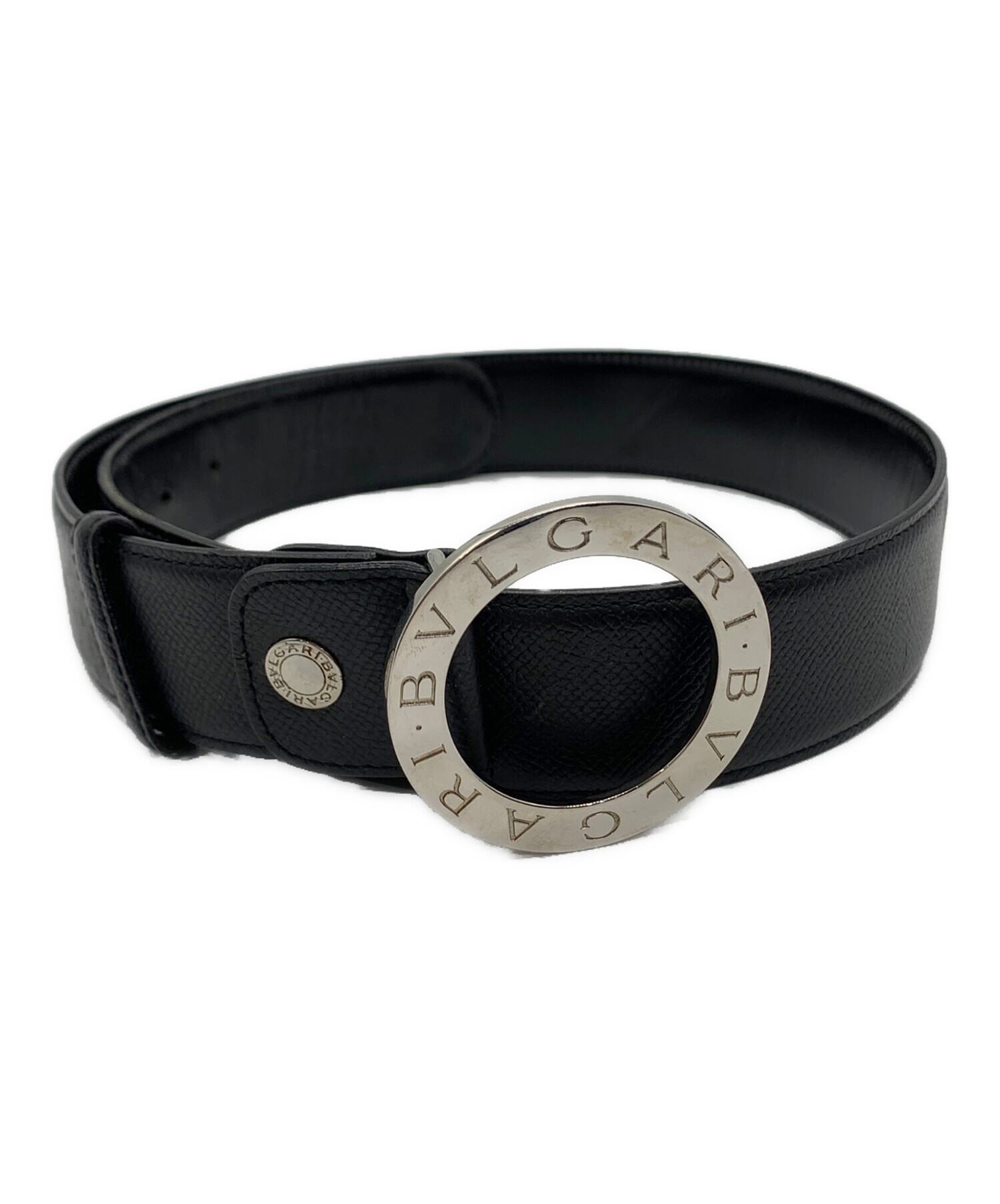 中古・古着通販】BVLGARI (ブルガリ) サークルロゴ ベルト ブラック