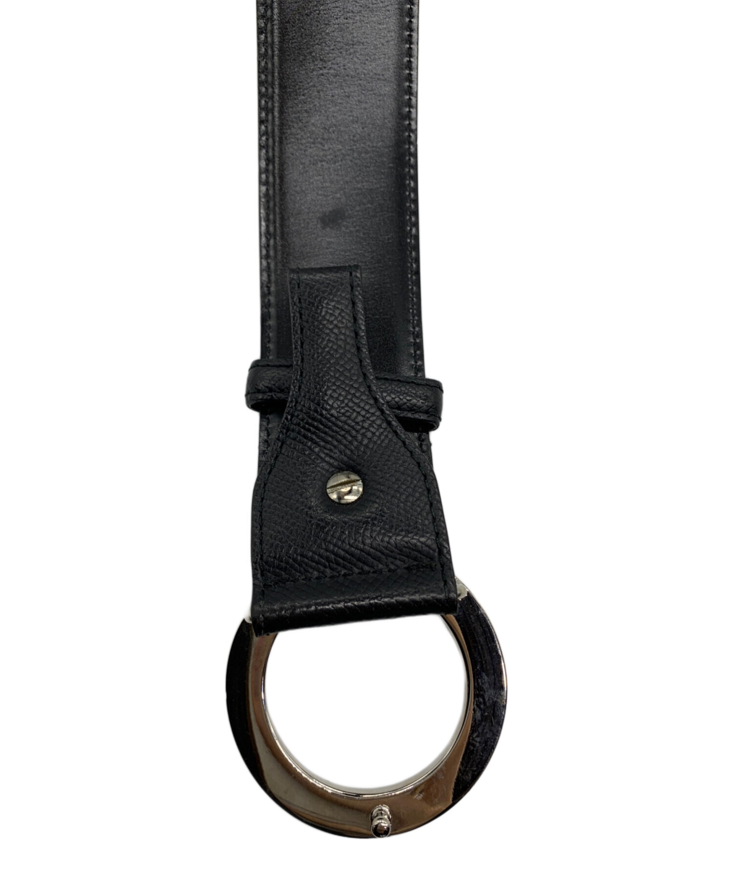 中古・古着通販】BVLGARI (ブルガリ) サークルロゴ ベルト ブラック