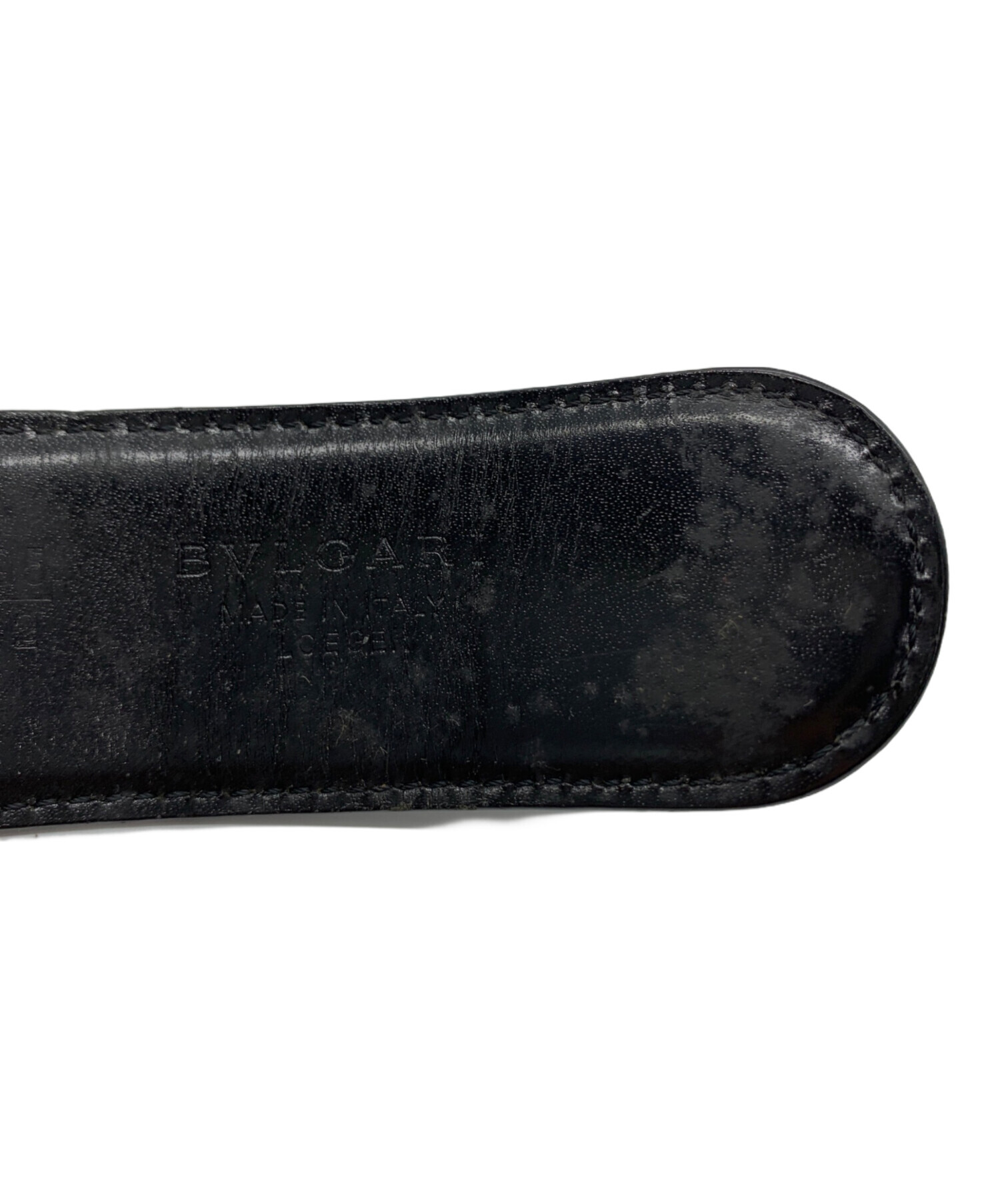 中古・古着通販】BVLGARI (ブルガリ) サークルロゴ ベルト ブラック