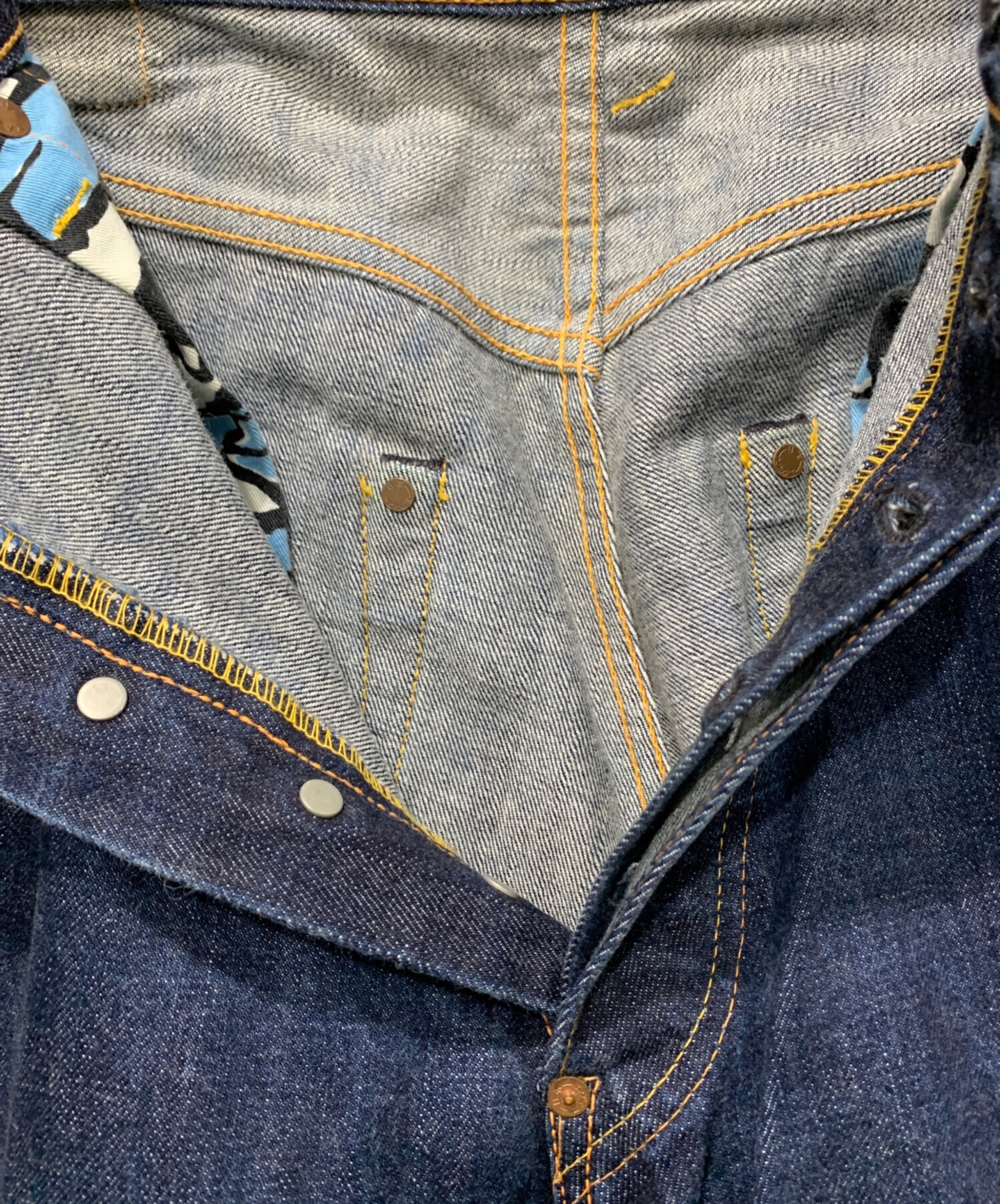 中古・古着通販】EVISU (エヴィス) デニムパンツ ネイビー サイズ:W35