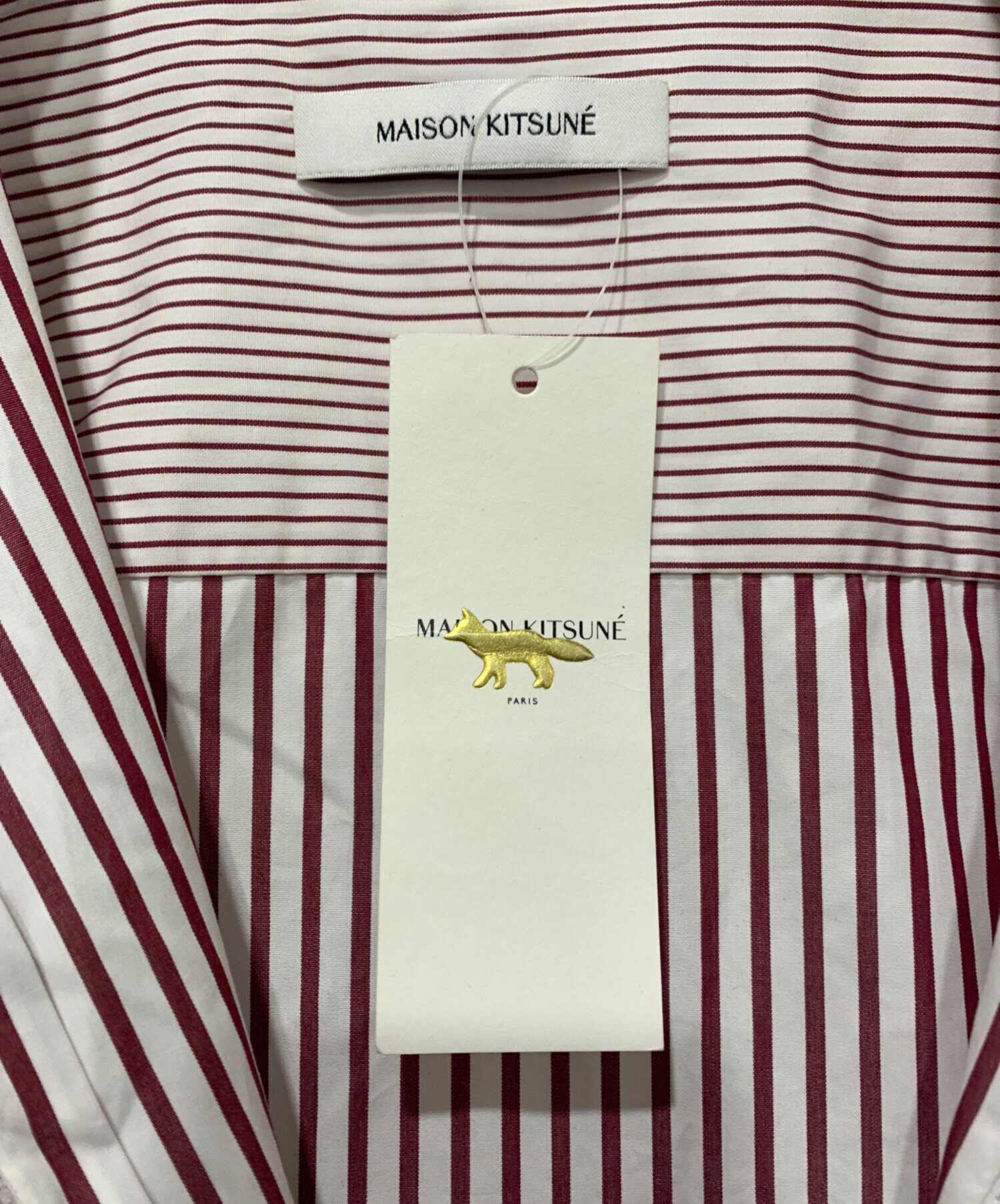 中古・古着通販】maison kitsune (メゾンキツネ) スタンドカラーシャツ