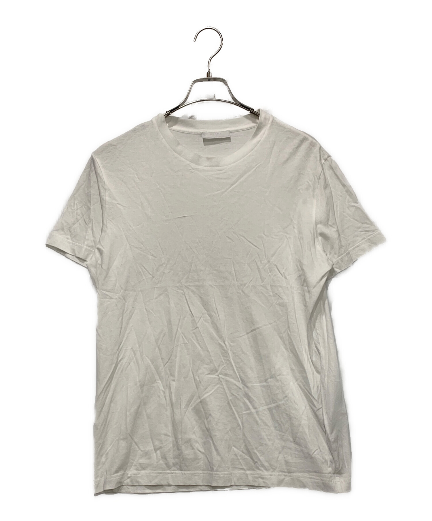 トップス PRADA 中古・古着通販】PRADA (プラダ) クルーネックTシャツ ホワイト サイズ