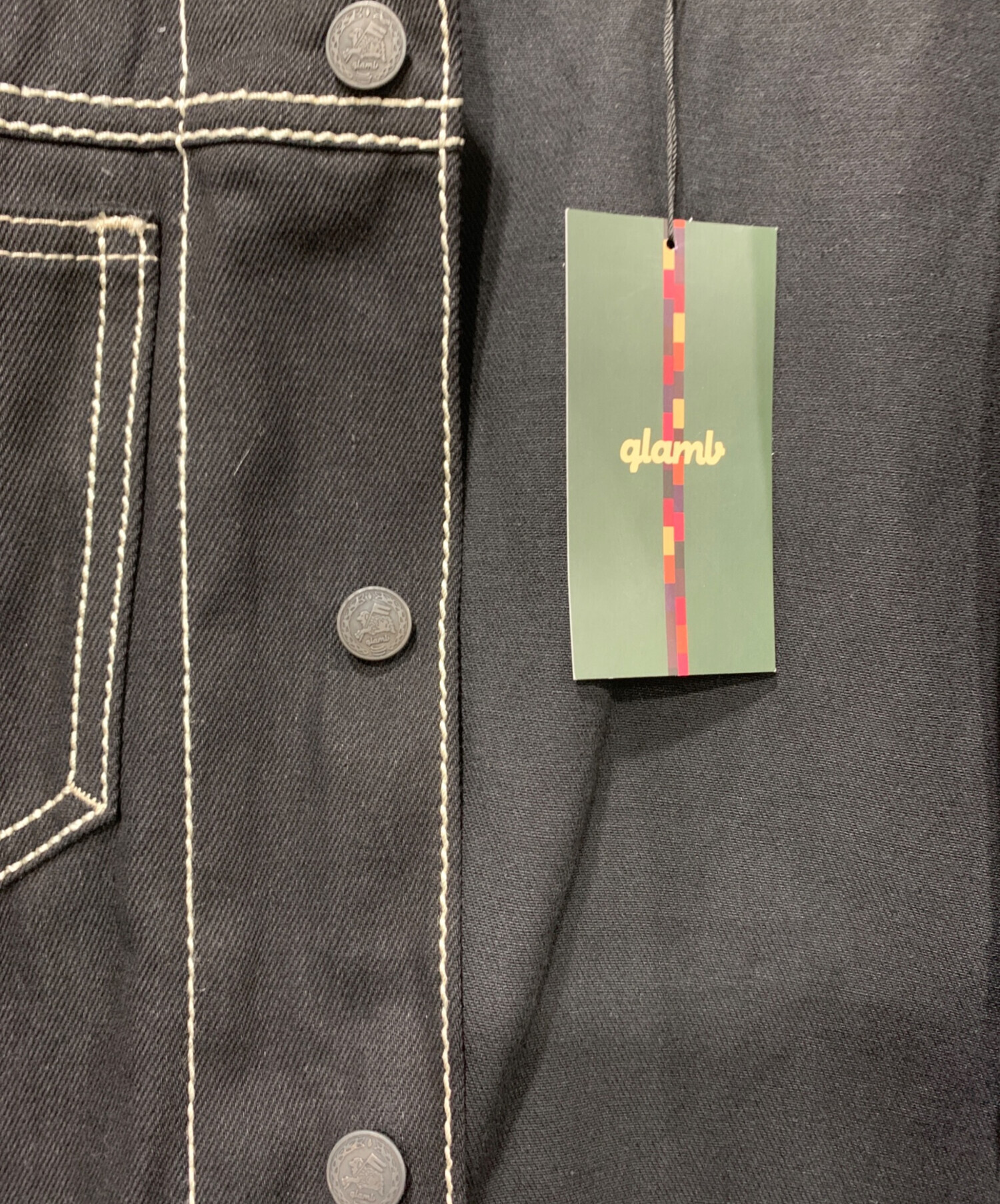 中古・古着通販】glamb (グラム) デニムジャケット ブラック サイズ