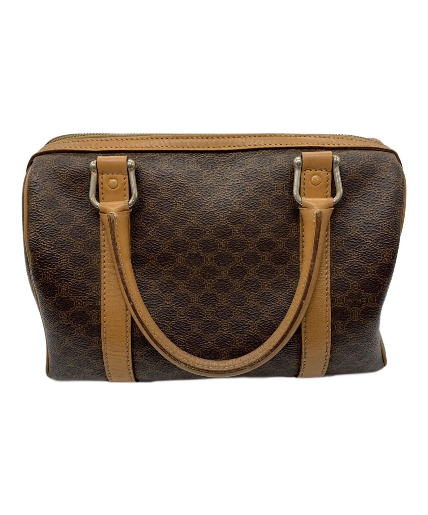 中古・古着通販】CELINE (セリーヌ) マカダム ミニボストンバッグ 中古・古着通販】CELINE (セリーヌ) マカダム ミニボストンバッグ