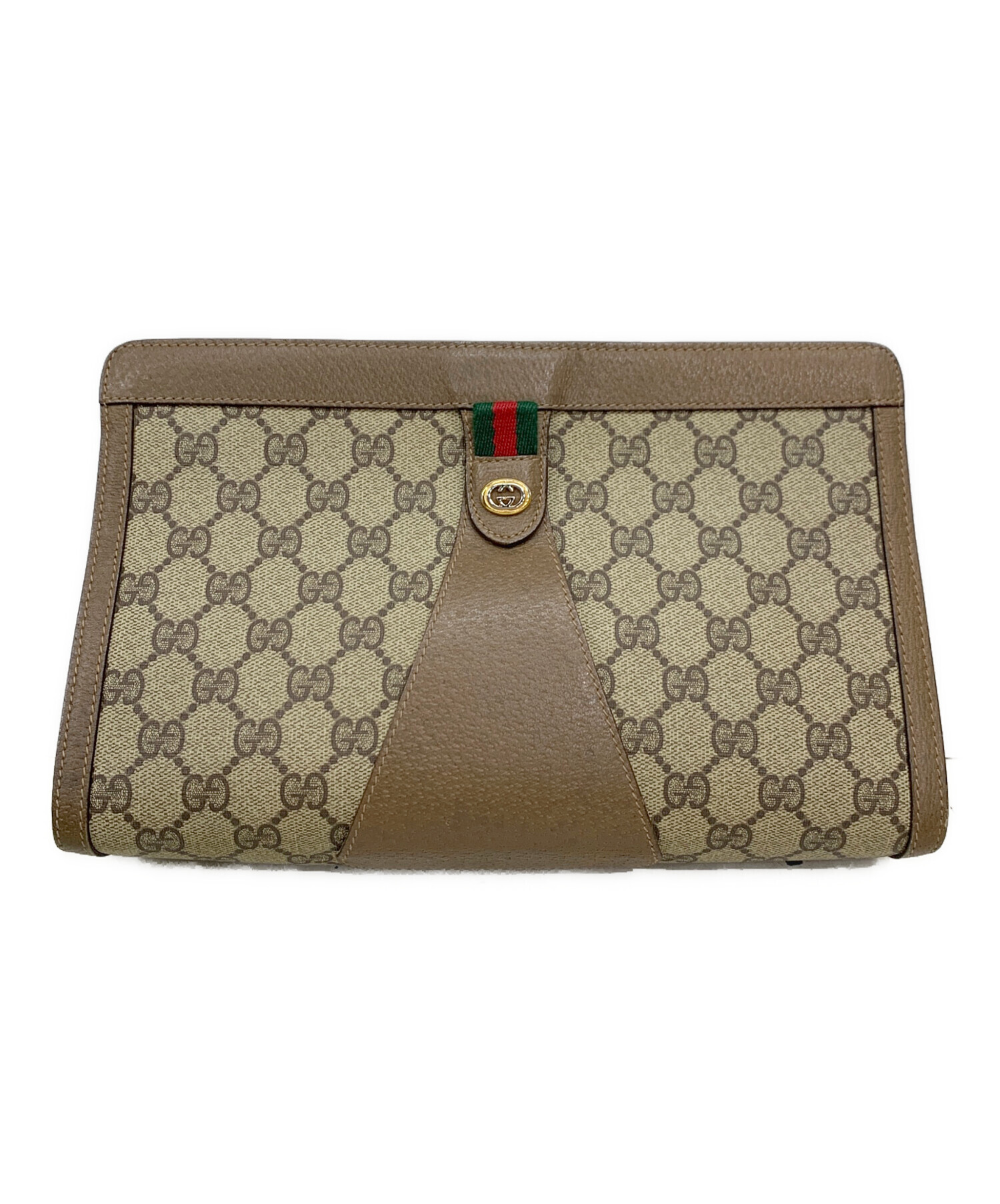 中古・古着通販】GUCCI (グッチ) クラッチバッグ ブラウン｜ブランド