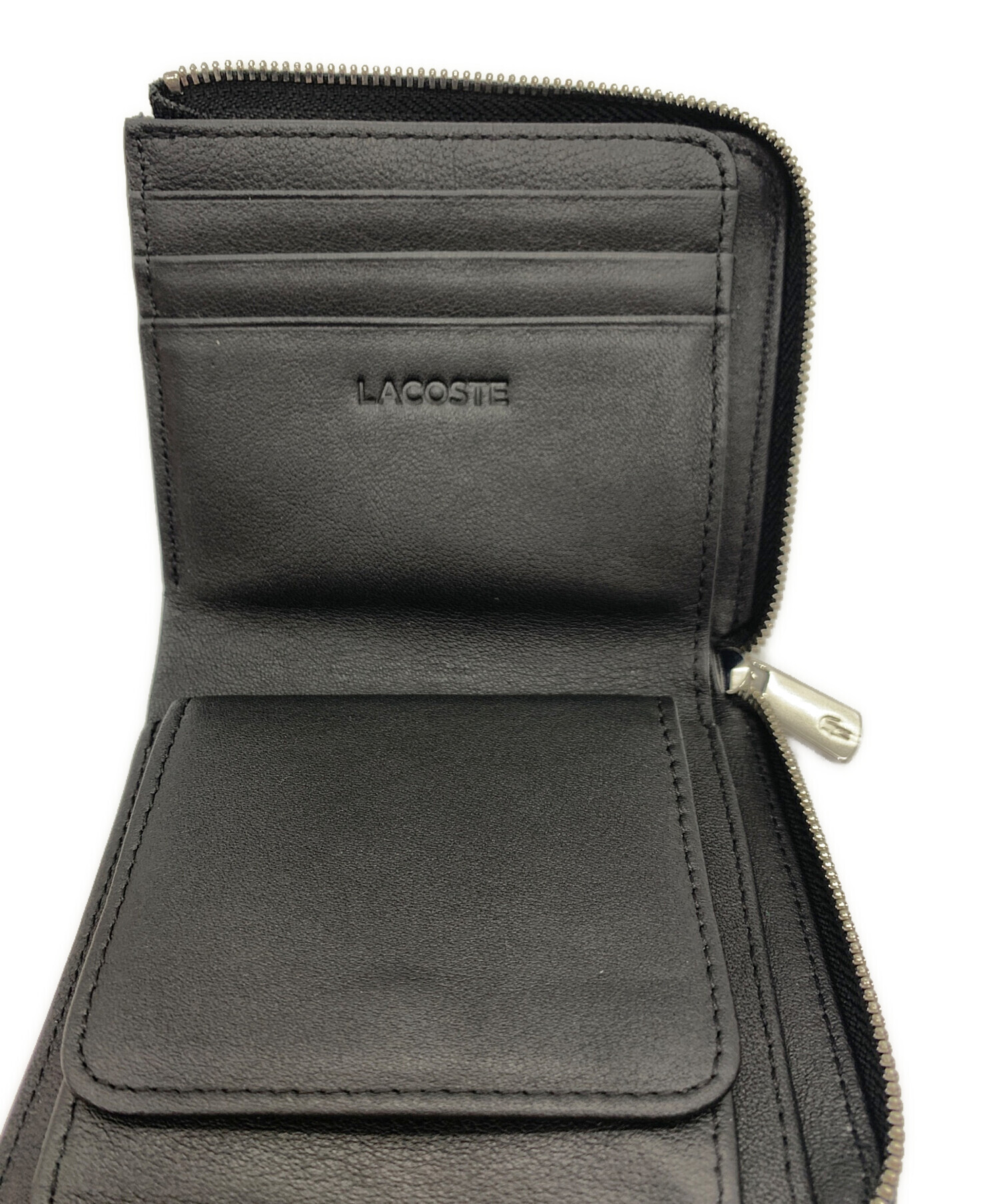 中古・古着通販】LACOSTE (ラコステ) 2つ折り財布 ブラック｜ブランド