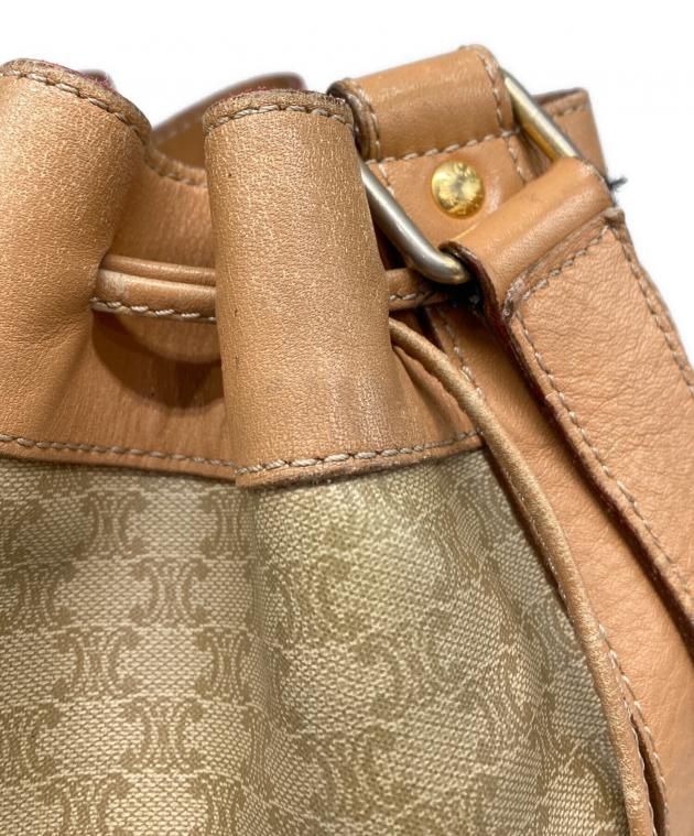 中古・古着通販】CELINE (セリーヌ) 巾着ショルダーバッグ ベージュ
