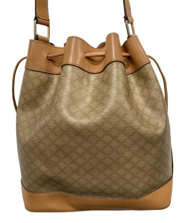 中古・古着通販】CELINE (セリーヌ) 巾着ショルダーバッグ ベージュ