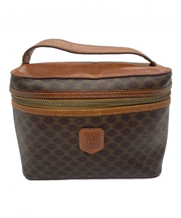 中古・古着通販】CELINE (セリーヌ) マカダム バニティバッグ ブラウン