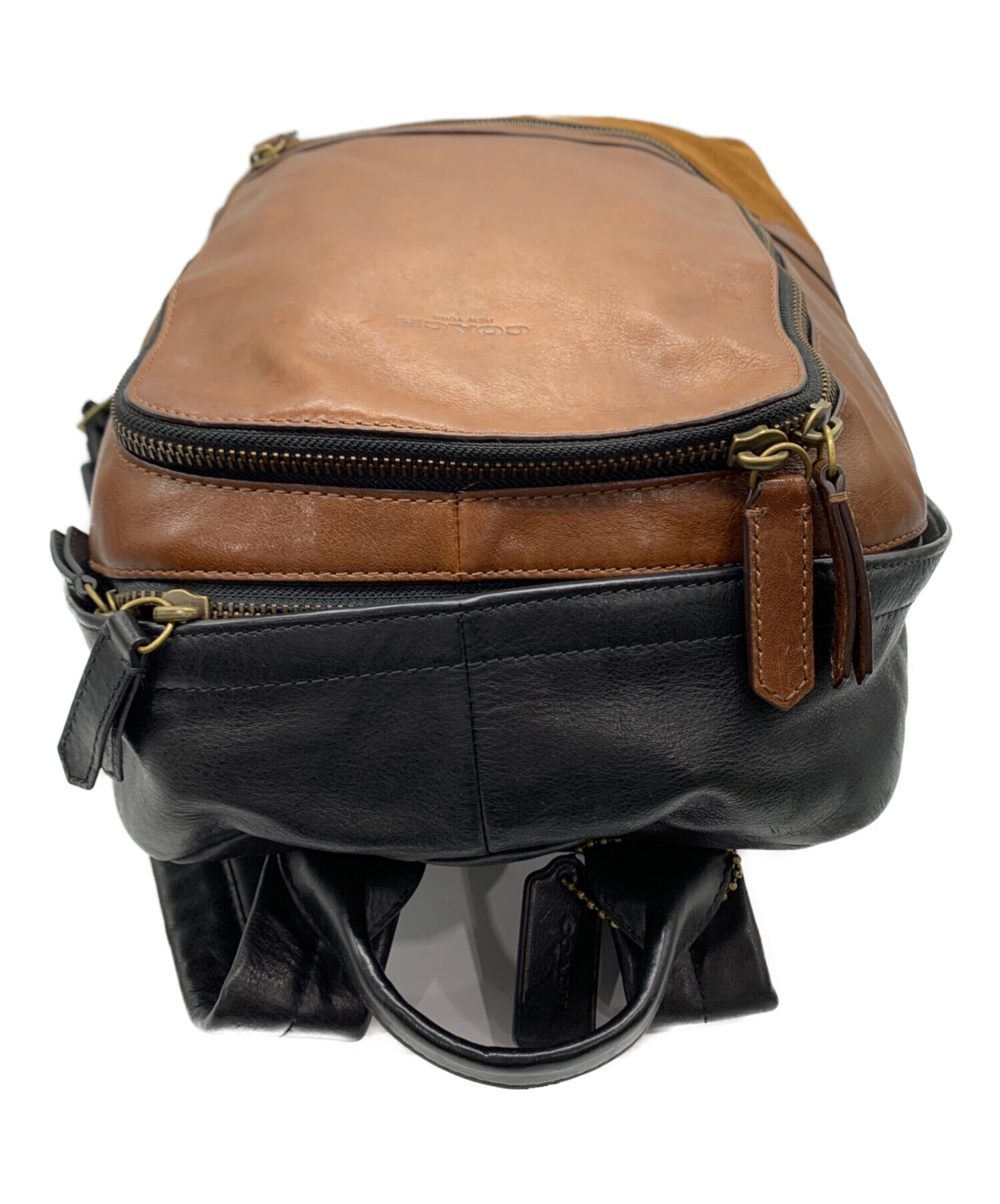 中古・古着通販】COACH (コーチ) レザーリュック ブラウン｜ブランド