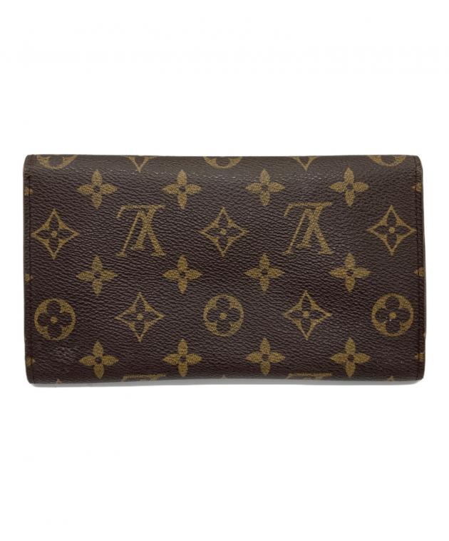 正規品！Louis Vuitton 三つ折り財布 ダークブラウン 中古・古着通販】LOUIS VUITTON (ルイ ヴィトン) 3つ折り財布 ブラウン