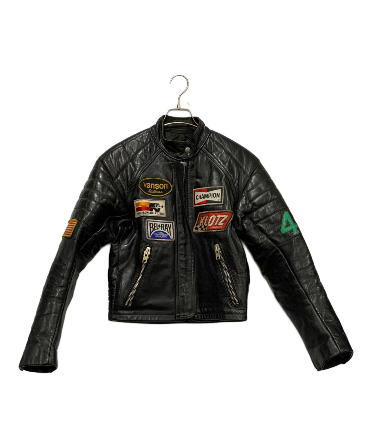 中古・古着通販】VANSON (バンソン) TCライダースジャケット ブラック 中古・古着通販】VANSON (バンソン) TCライダースジャケット ブラック
