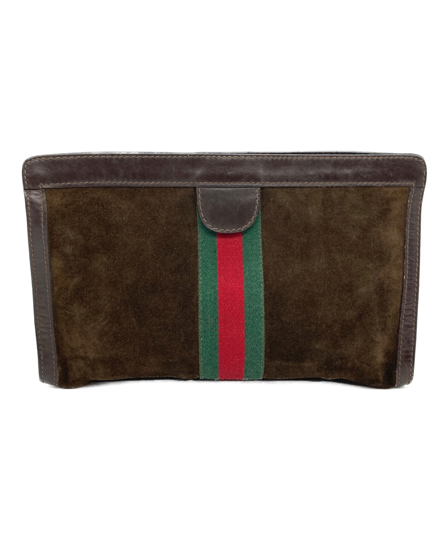 Gucci グッチ　クラッチバッグ ブラウン 中古・古着通販】GUCCI (グッチ) クラッチバッグ ブラウン｜ブランド