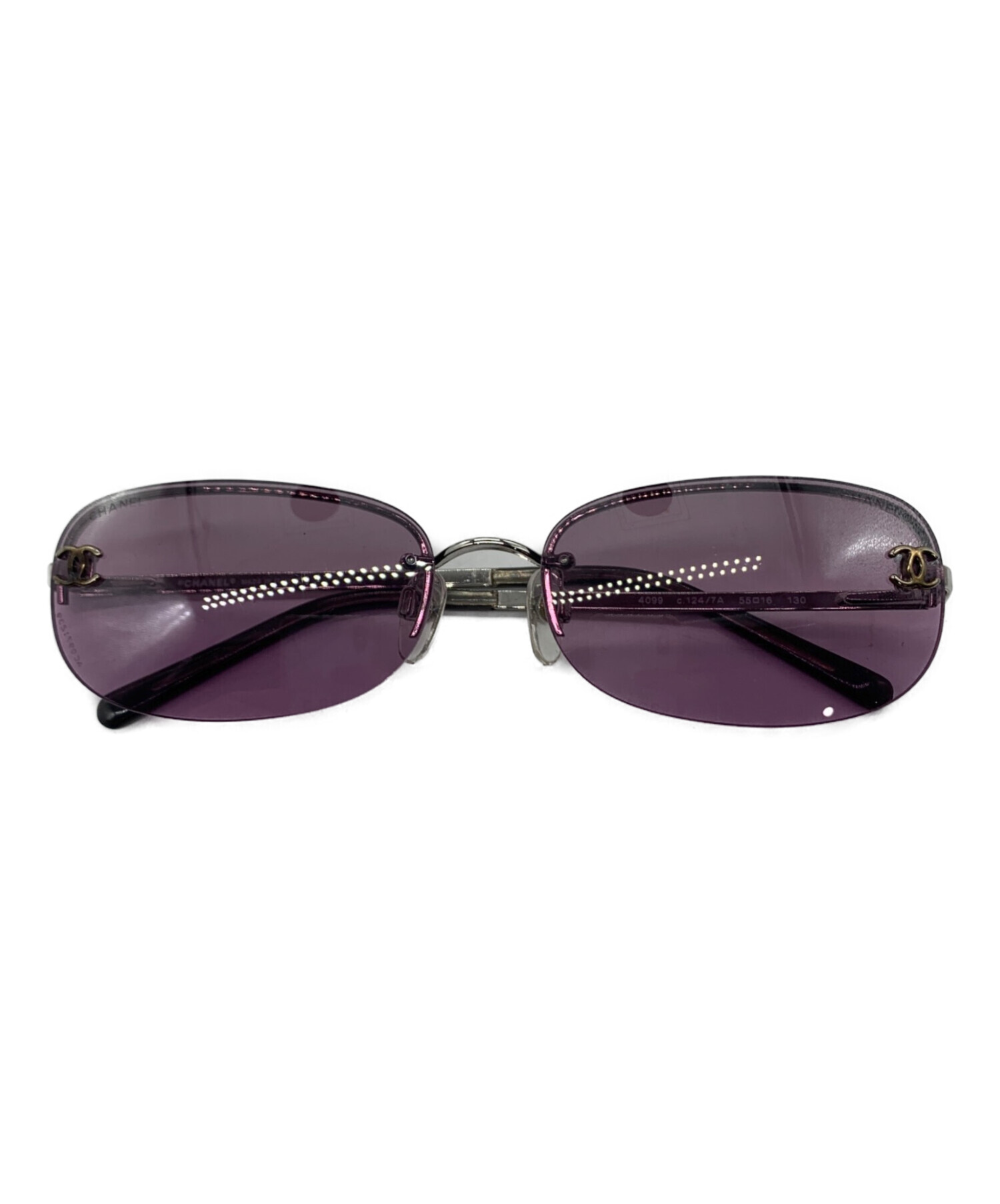 CHANEL　リムレスサングラス　パープルグラデーション 中古・古着通販】CHANEL (シャネル) リムレスサングラス パープル