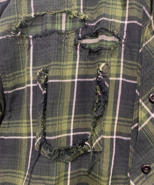 中古・古着通販】RAFU (ラフ) Antiqued shirt フランネルシャツ