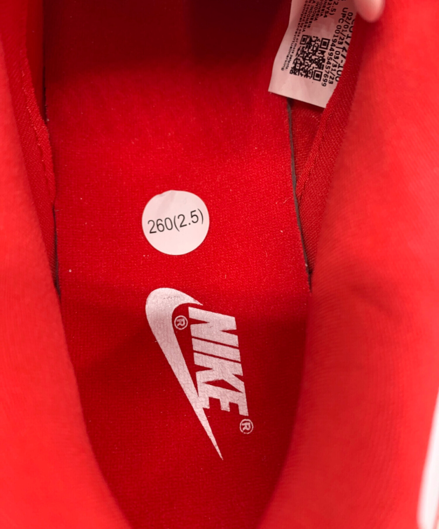 中古・古着通販】NIKE (ナイキ) DUNK LOW ホワイト×レッド サイズ:26cm 