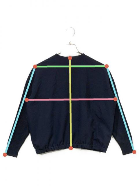 中古・古着通販】BEARDSLEY (ビアズリー) 袖ニットハオリ ネイビー