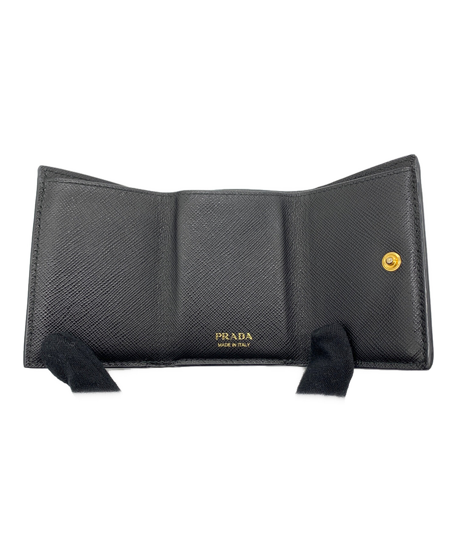 中古・古着通販】PRADA (プラダ) 3つ折り財布 サフィアーノメタル