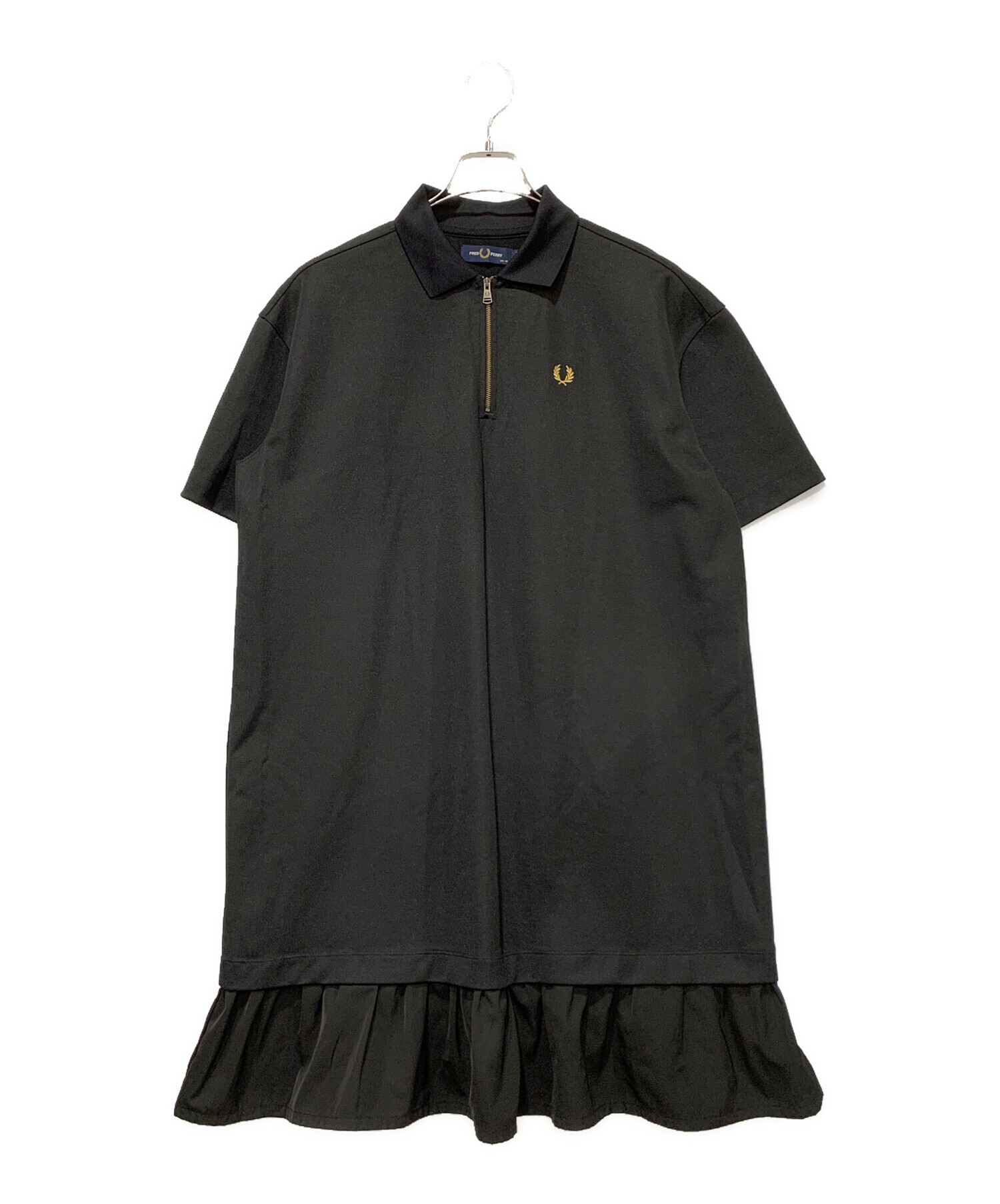 ☀︎美品。Fred Perry 半袖ワンピース ブラック 中古・古着通販】FRED PERRY (フレッドペリー) 半袖ワンピース