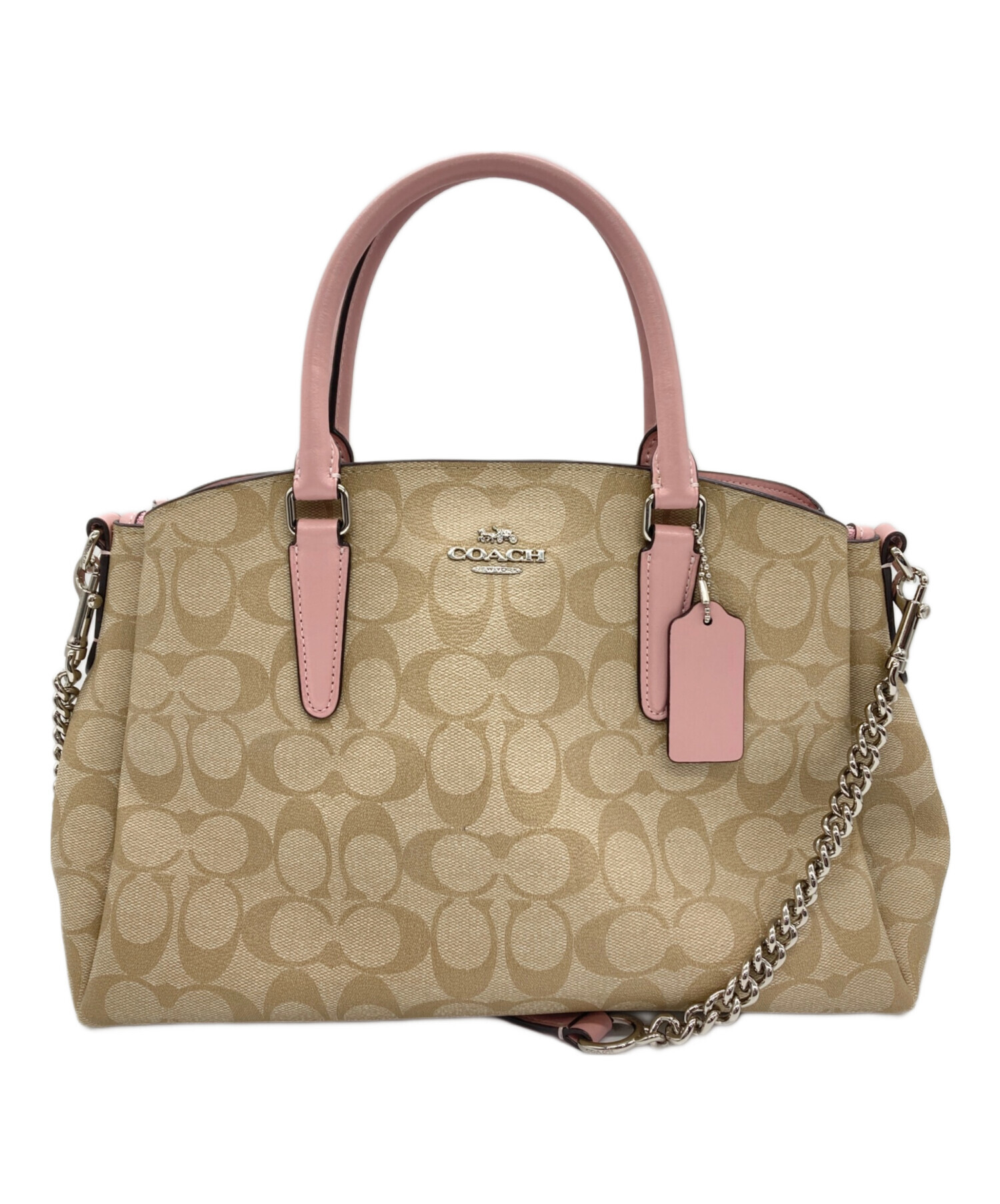 中古・古着通販】COACH (コーチ) 2WAYショルダーバッグ ベージュ