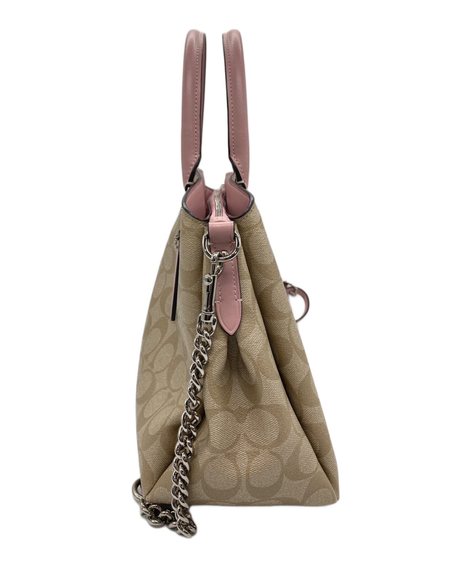 中古・古着通販】COACH (コーチ) 2WAYショルダーバッグ ベージュ