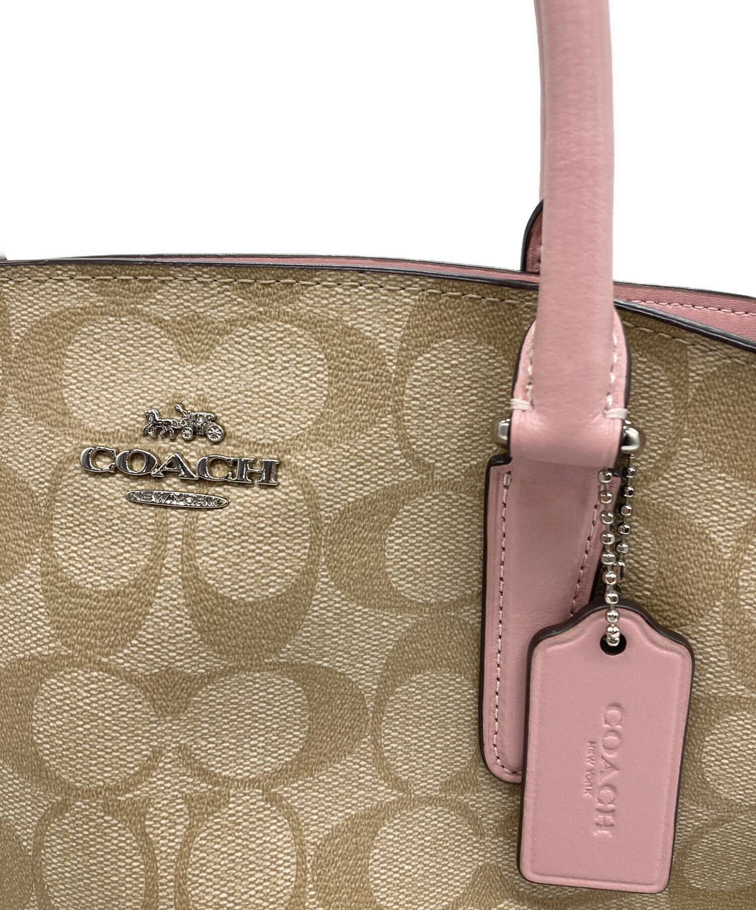 中古・古着通販】COACH (コーチ) 2WAYショルダーバッグ ベージュ