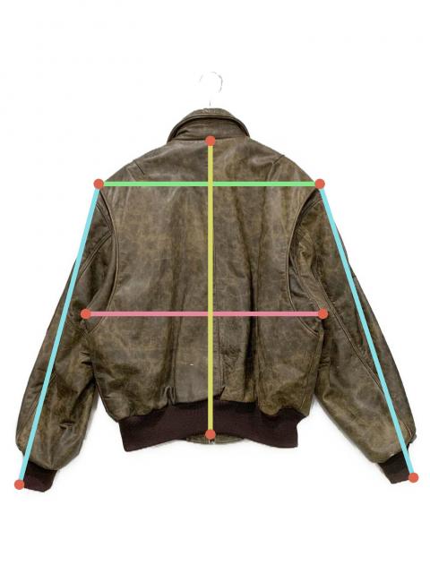 90s ゴールデンベア レザージャケット ブルゾン ヌバック スエード ブラウン 中古・古着通販】Golden Bear (ゴールデンベア) A-2レザージャケット