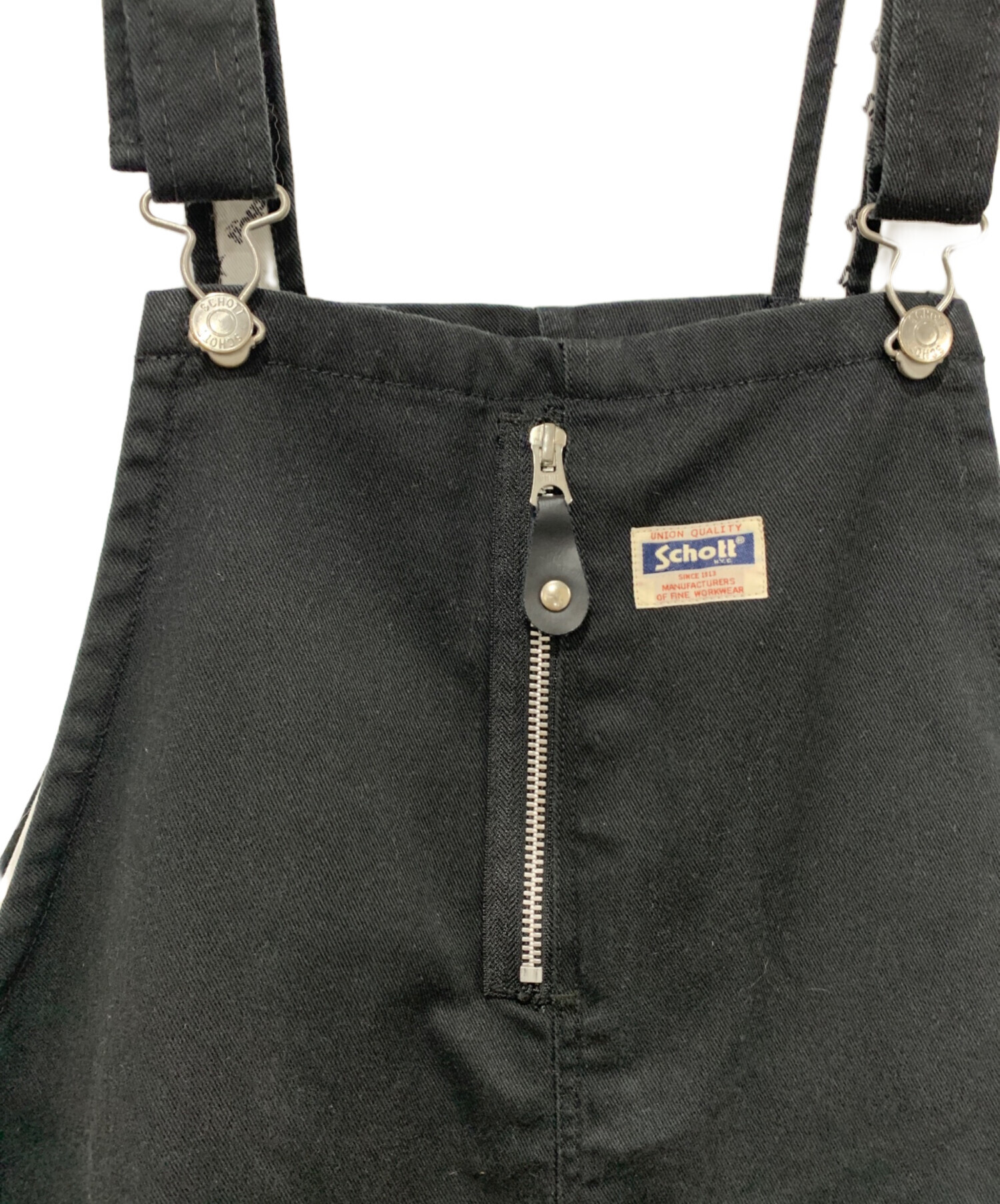 中古・古着通販】Schott (ショット) TCオーバーオール ブラック サイズ