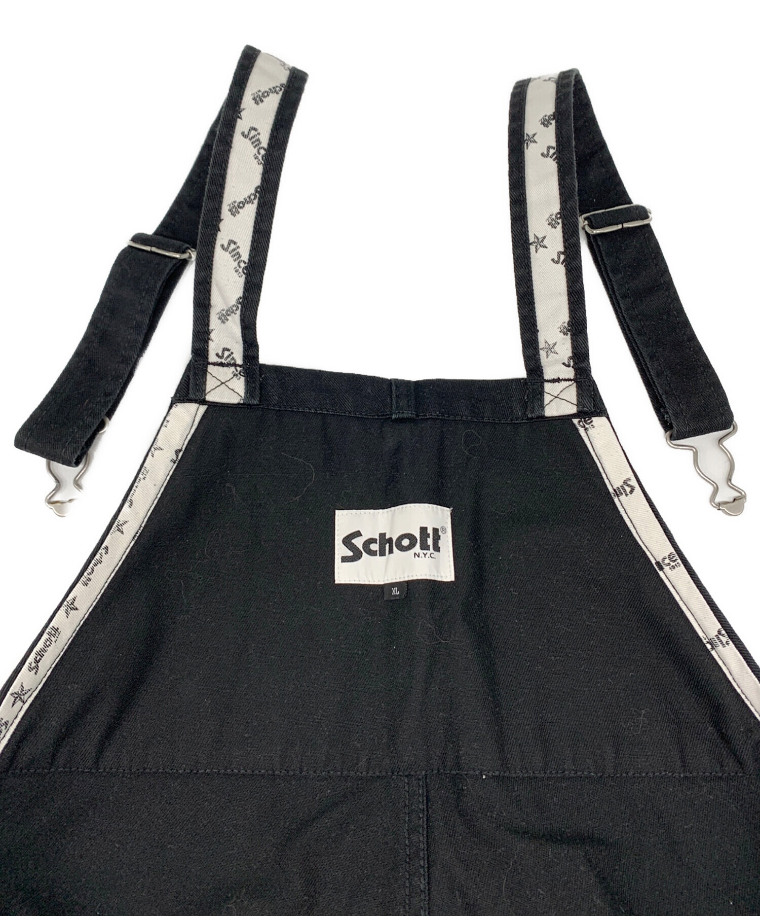 中古・古着通販】Schott (ショット) TCオーバーオール ブラック サイズ