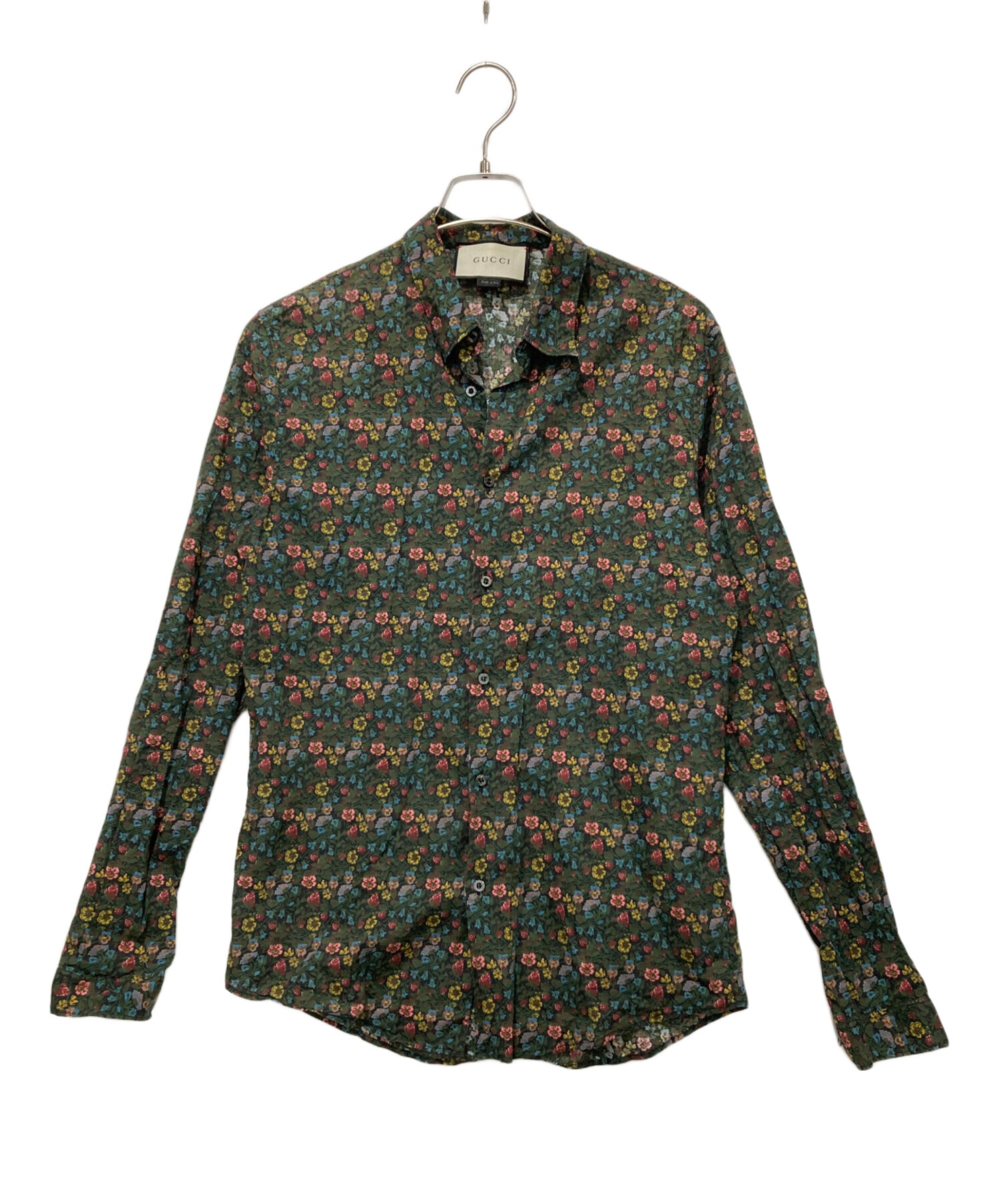 中古・古着通販】GUCCI (グッチ) 長袖シャツ グリーン サイズ:40
