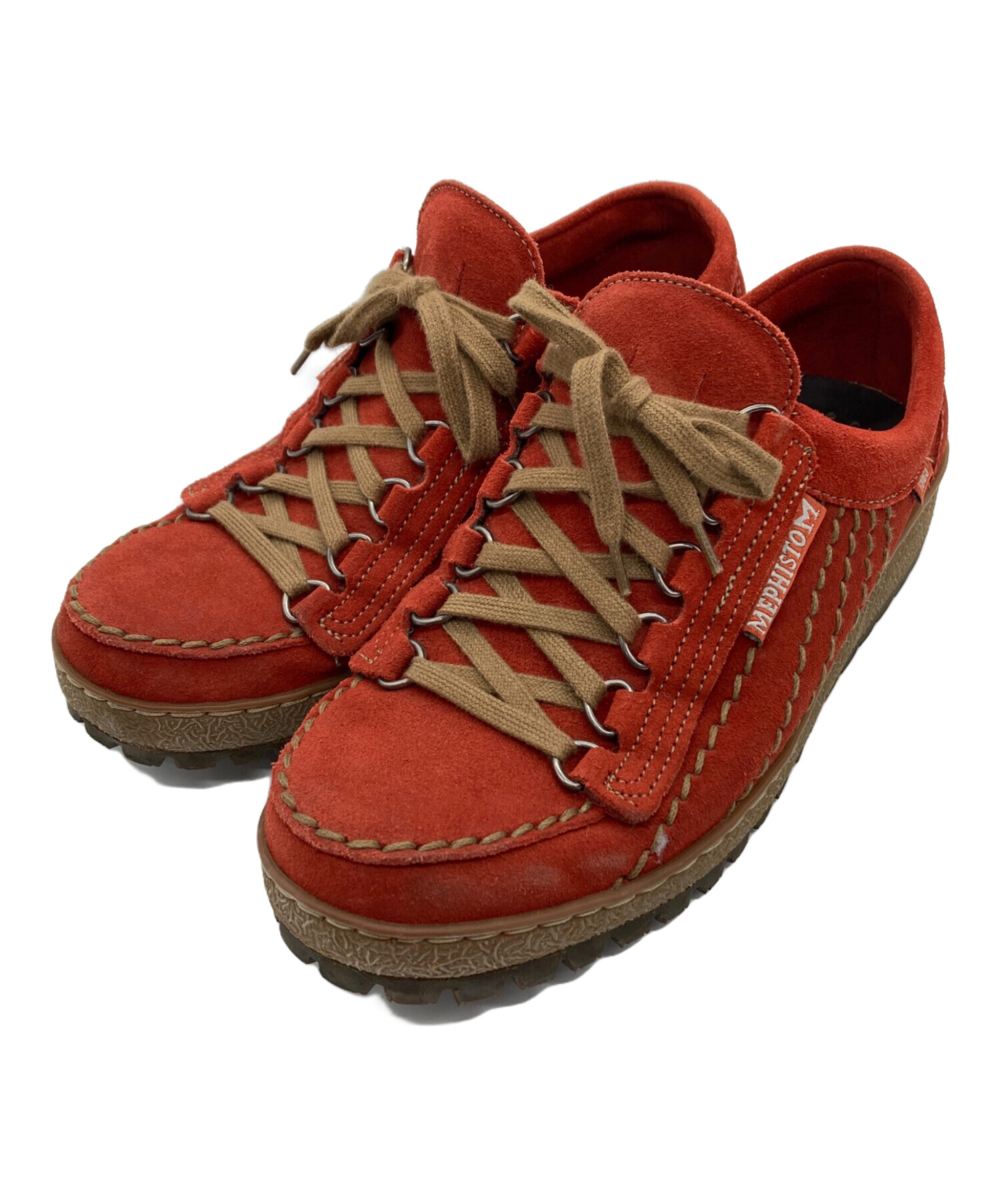 メフィスト　メンズ　スニーカー レッド　25.5㎝ 中古・古着通販】MEPHISTO (メフィスト) スニーカー レッド サイズ