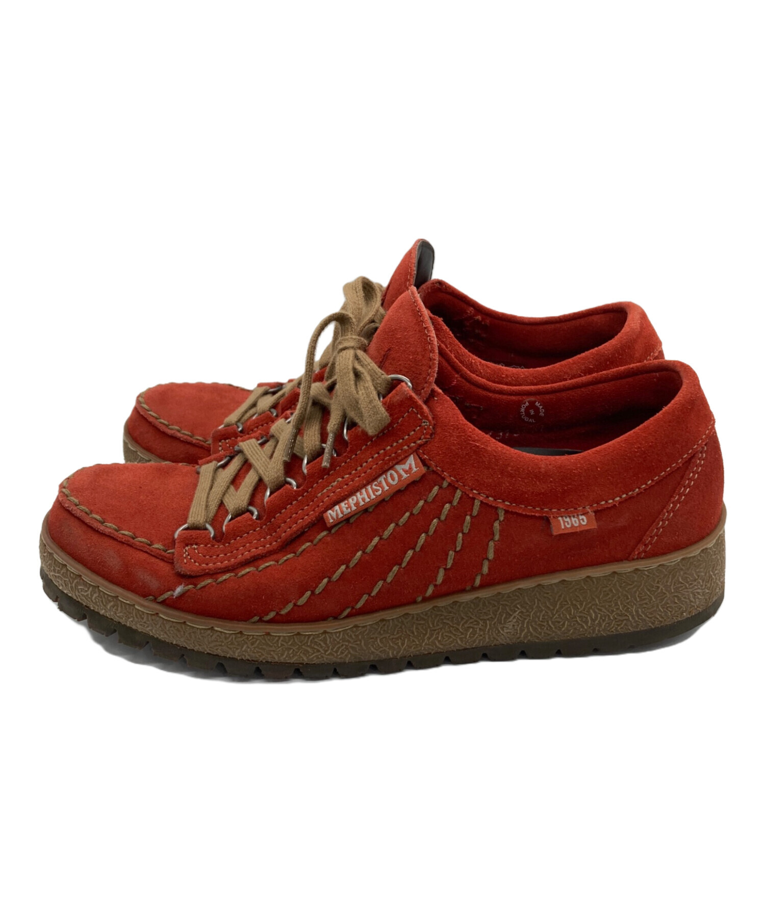 メフィスト　メンズ　スニーカー レッド　25.5㎝ 中古・古着通販】MEPHISTO (メフィスト) スニーカー レッド サイズ