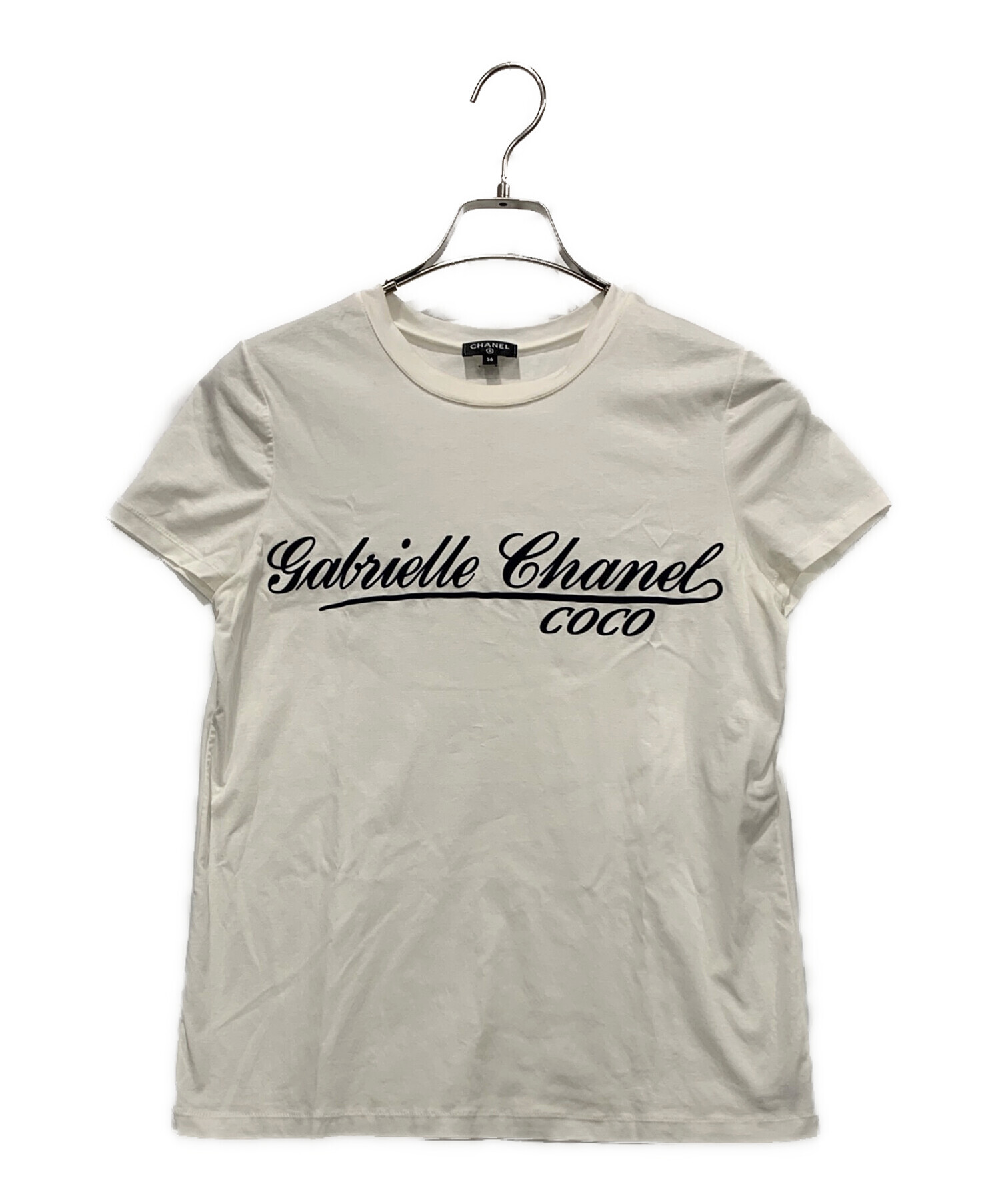 中古・古着通販】CHANEL (シャネル) Tシャツ ホワイト サイズ:SIZE 36