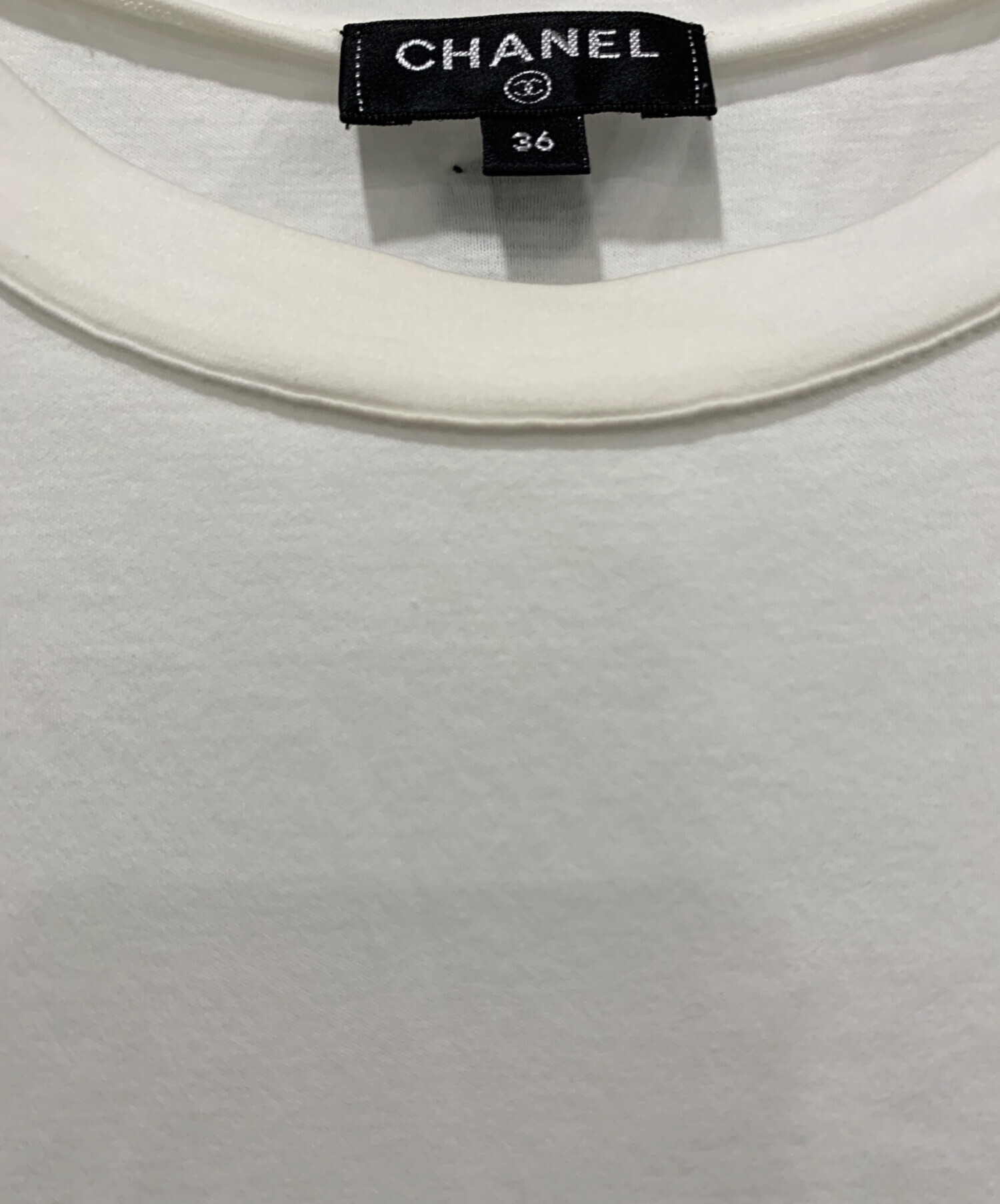 中古・古着通販】CHANEL (シャネル) Tシャツ ホワイト サイズ:SIZE 36