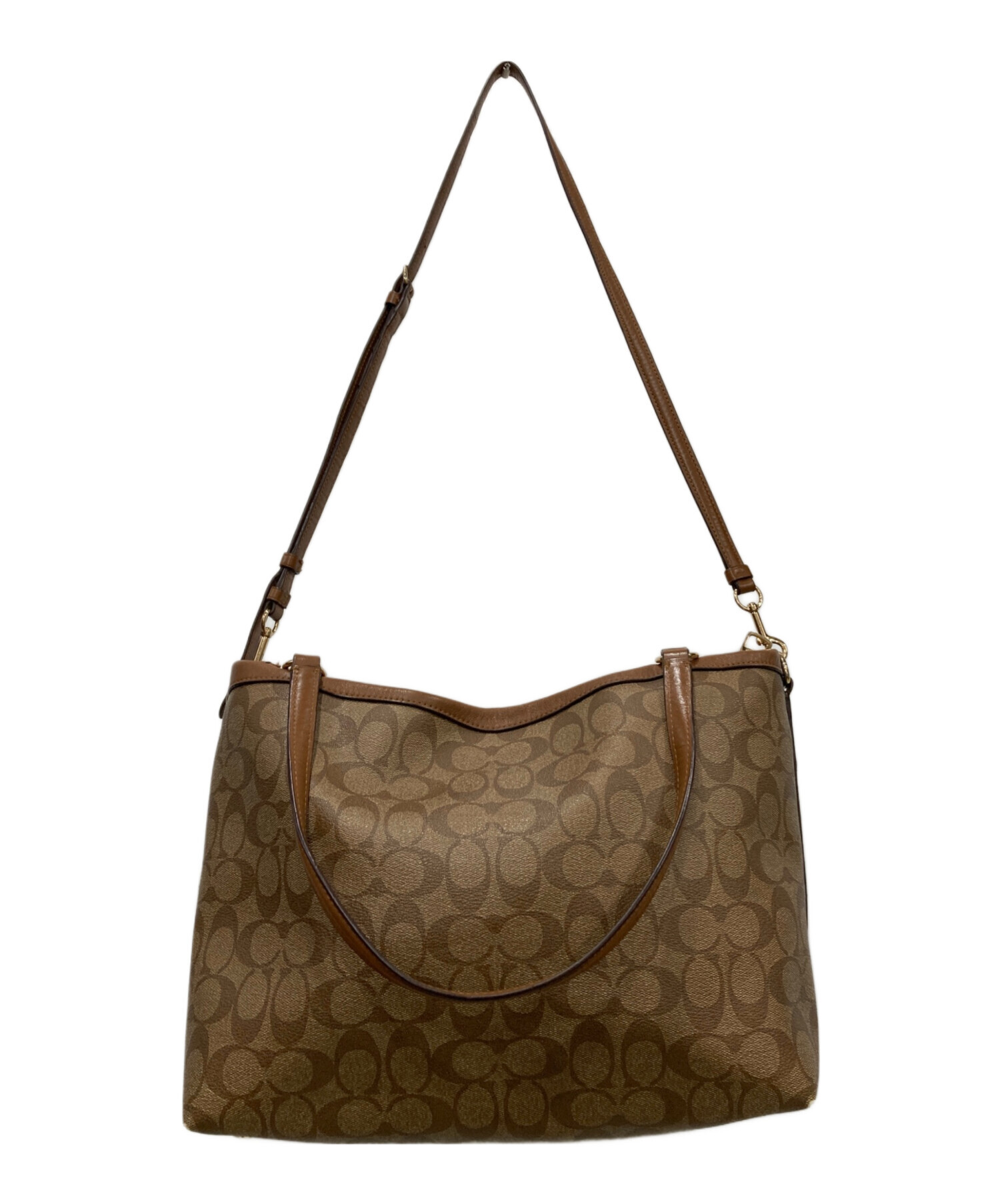 COACH サドルバッグ ブラウン 2way 中古・古着通販】COACH (コーチ) 2WAYバッグ ブラウン｜ブランド・古着