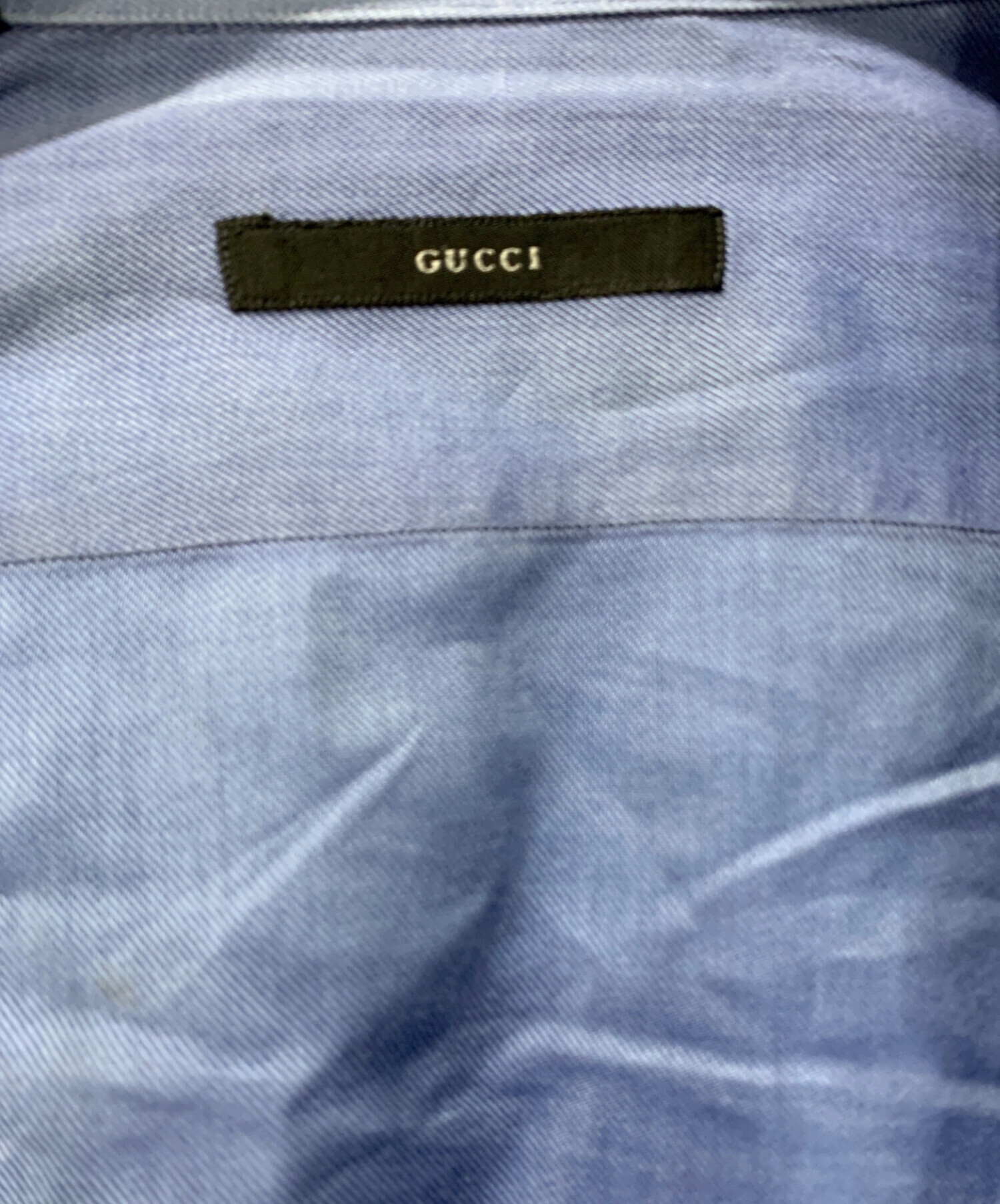 sale gucci グッチ イタリア製 ダブルカフス リネンシャツ 中古・古着通販】GUCCI (グッチ) ダブルカフス レギュラーカラーシャツ