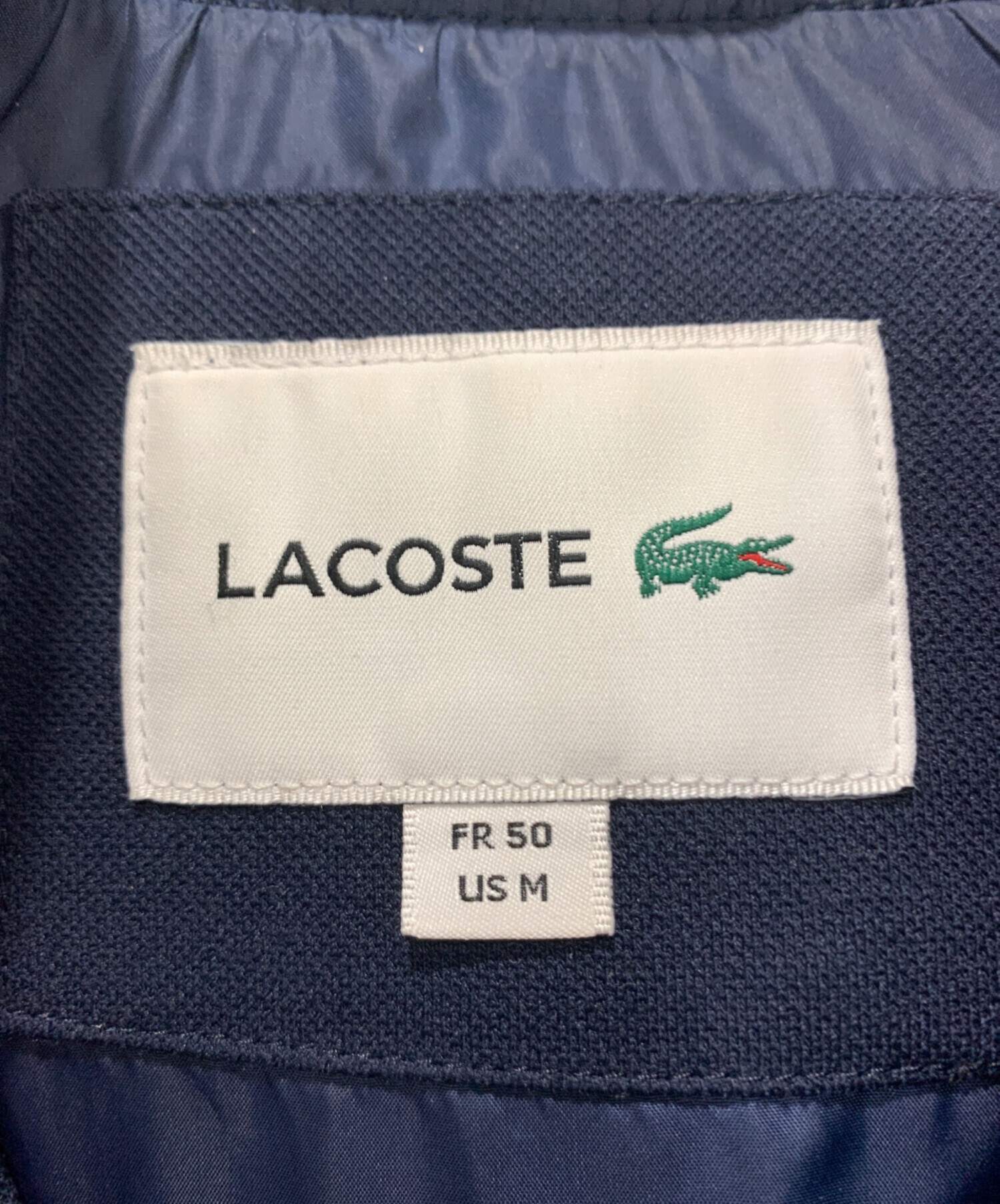 中古・古着通販】LACOSTE (ラコステ) ピケダウンベスト ネイビー