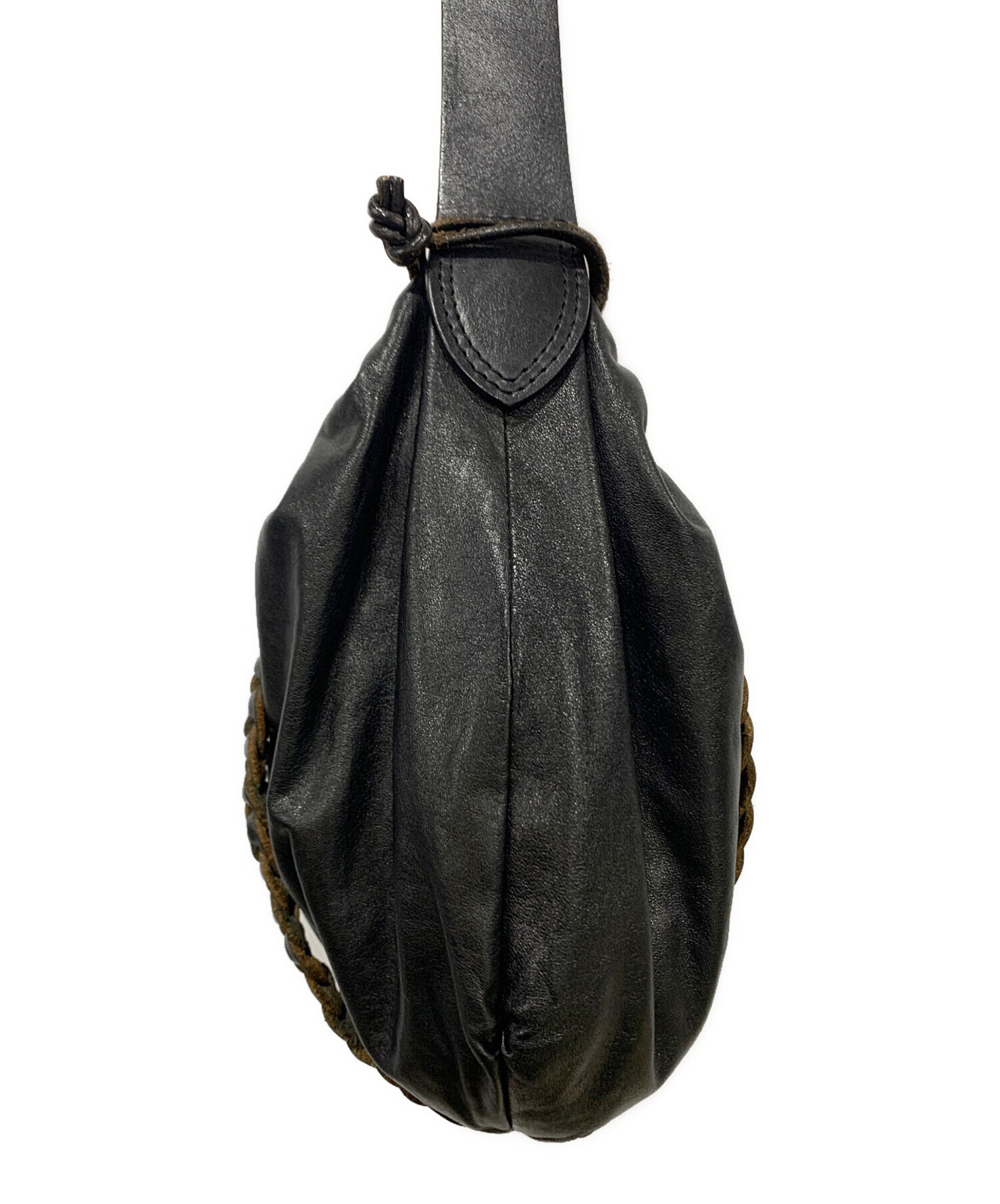 ヨウジヤマモト　ショルダーバッグ　タグ付き　新品未使用 中古・古着通販】YOHJI YAMAMOTO (ヨウジヤマモト) レザーショルダー