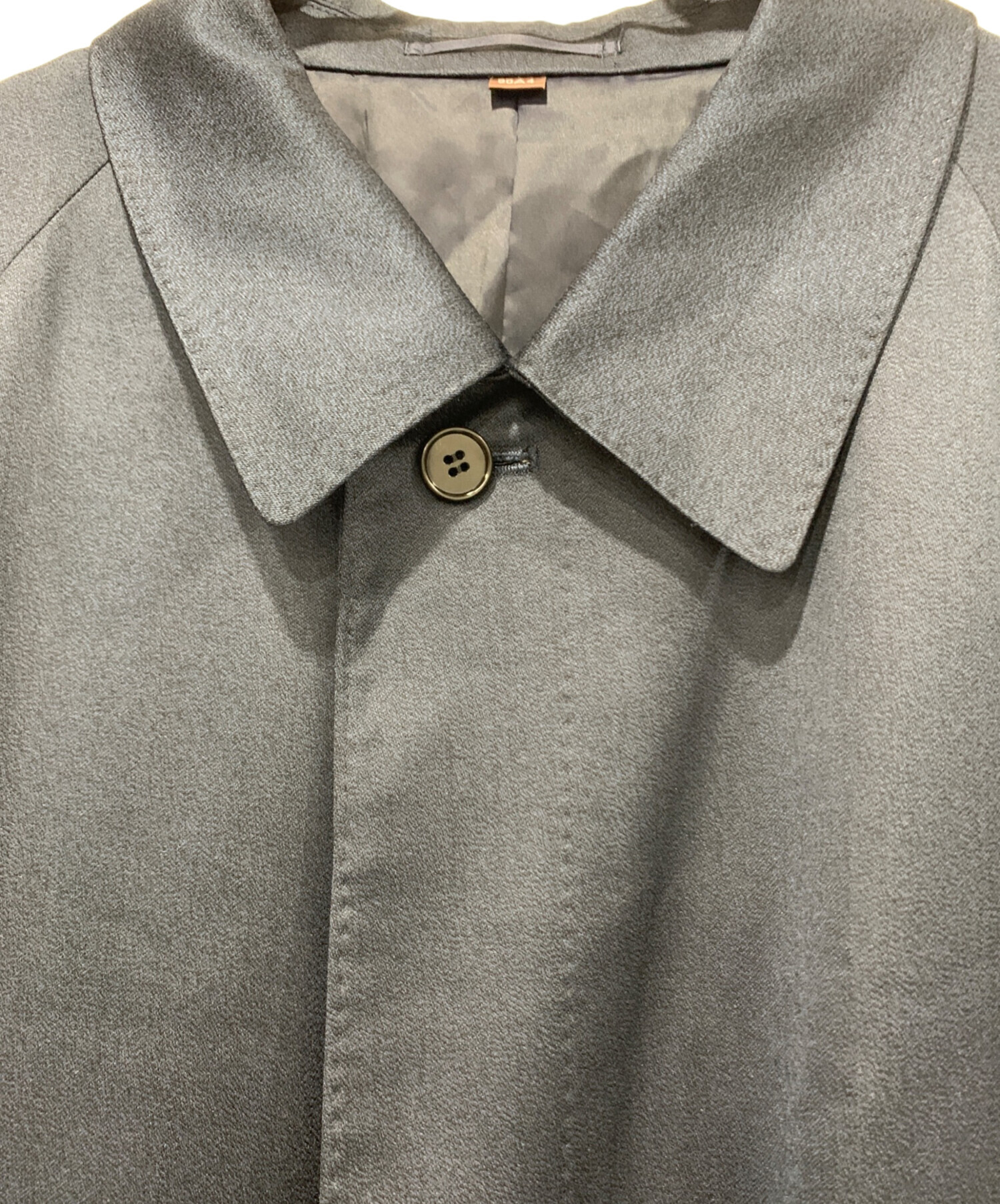 イヴ・サンローラン　Yves Saint-Laurentネイビステンカラーコート 中古・古着通販】Yves Saint Laurent (イヴサンローラン) ステンカラー