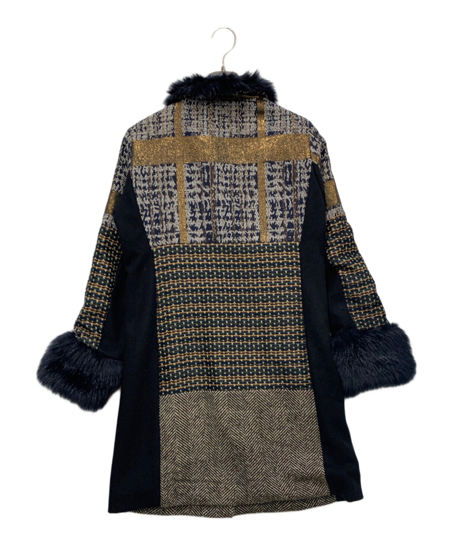 中古・古着通販】Desigual (デシグアル) デニム総柄パッチワークコート