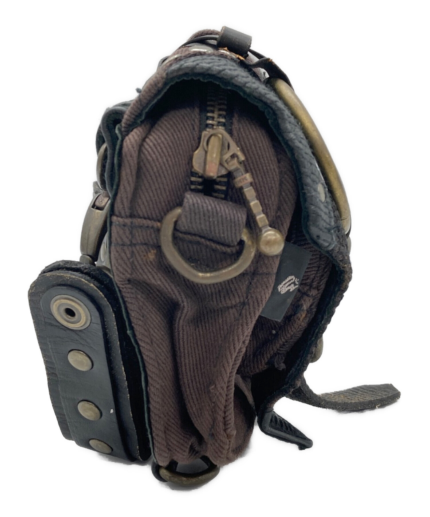 中古・古着通販】KMRII (ケムリ) レザーウエストバッグ ブラウン