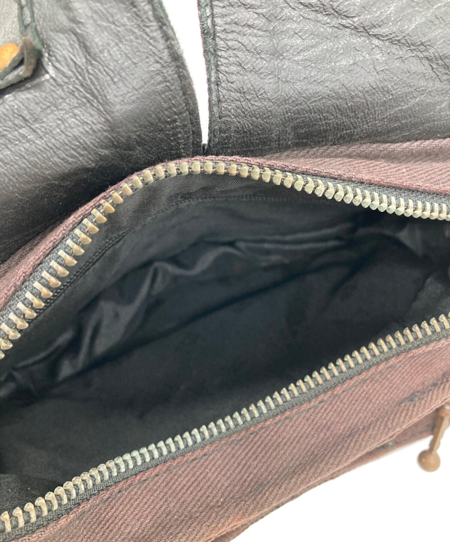中古・古着通販】KMRII (ケムリ) レザーウエストバッグ ブラウン