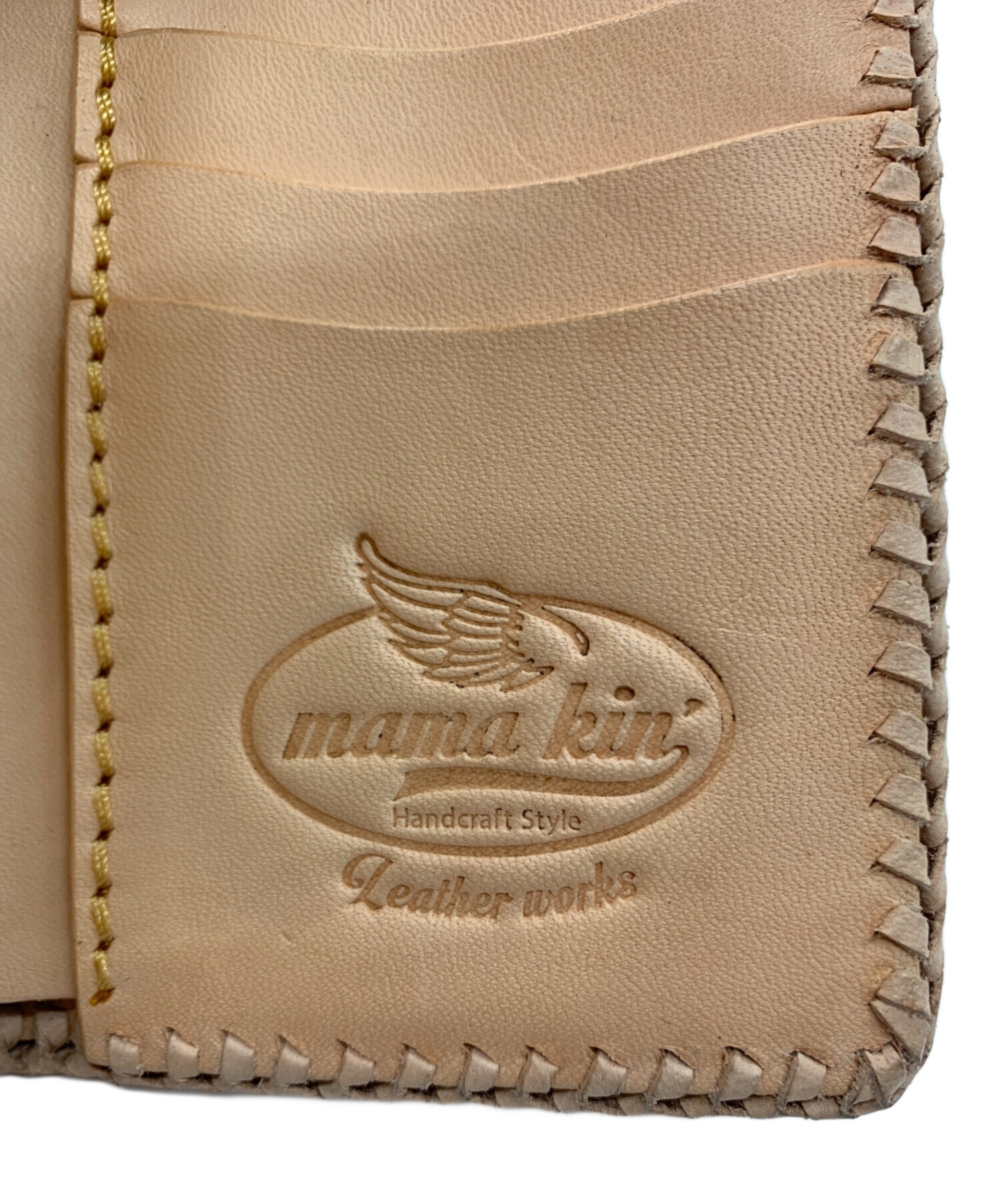 中古・古着通販】mama kin (ママ キン) カービングウォレット ベージュ
