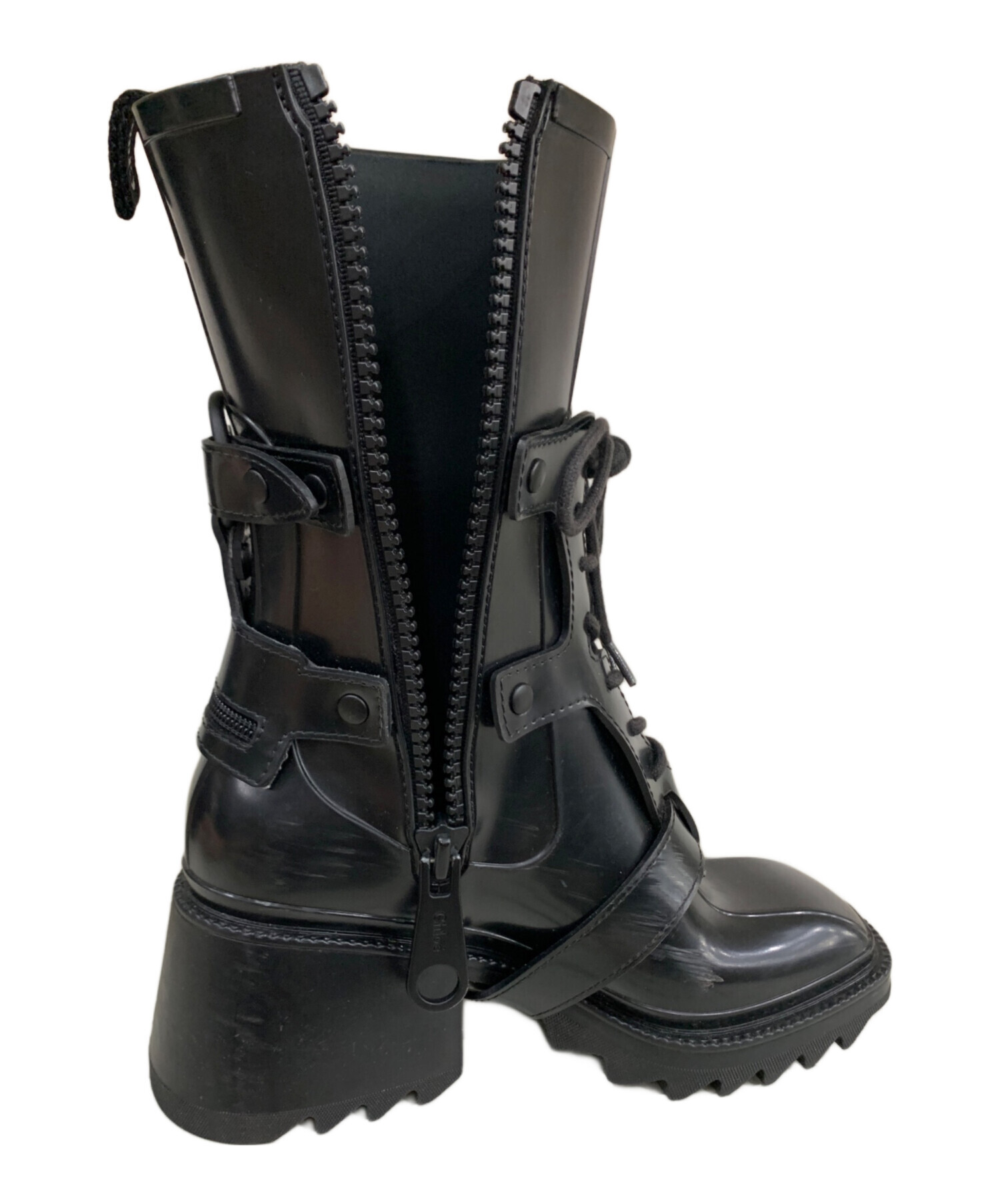中古・古着通販】Chloe (クロエ) bettyレインブーツ ブラック サイズ